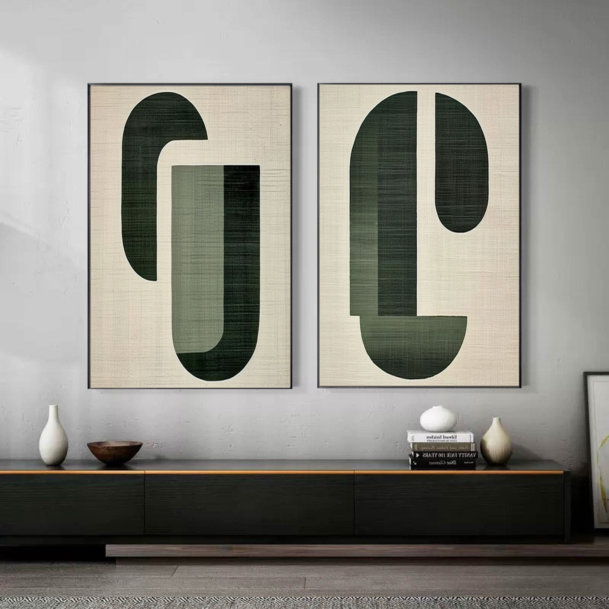 Geometric Minimalist Wall Art Abstract Paintings for Contemporary Spaces #BGS 011