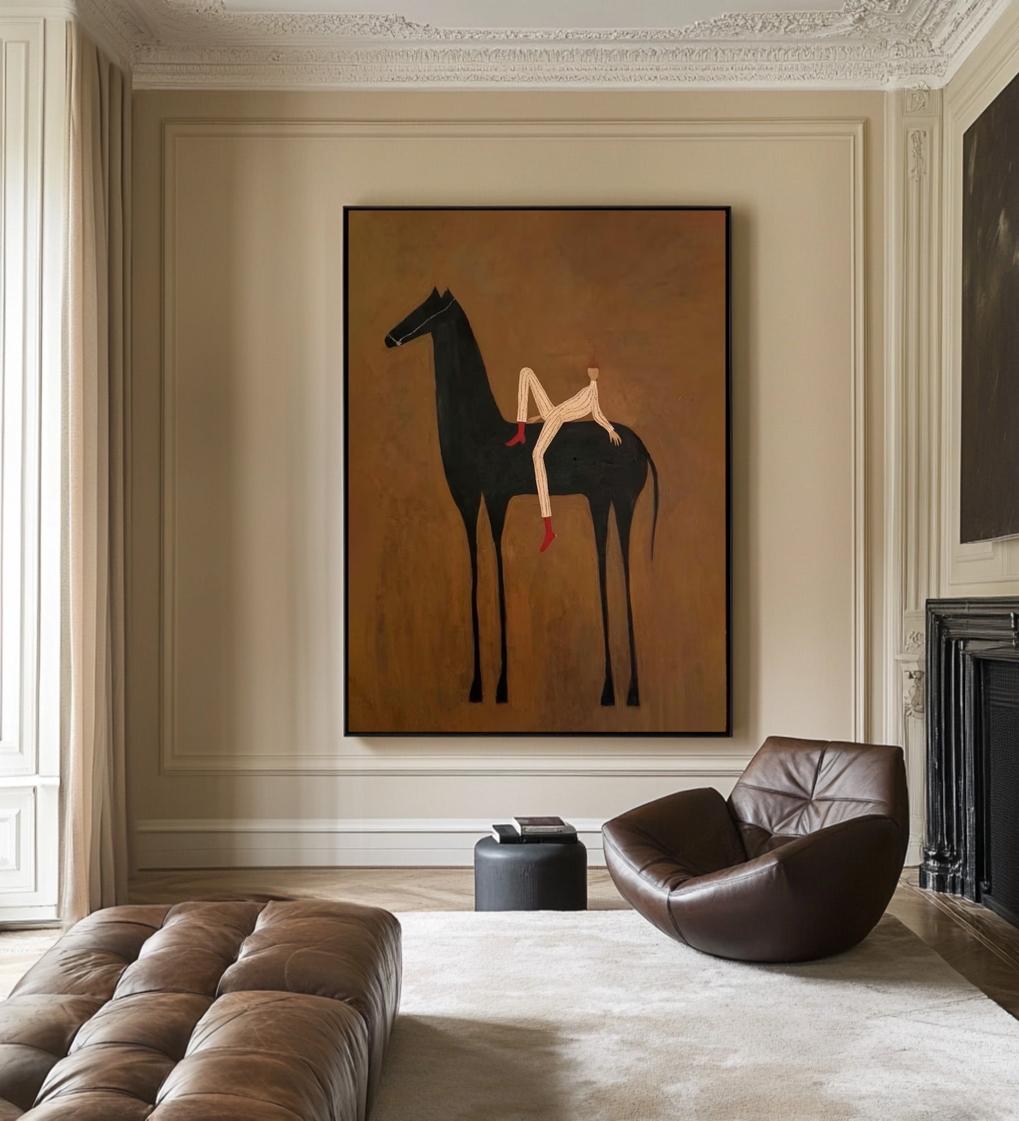 Large Modern Horse Wall Art for Contemporary Interiors
