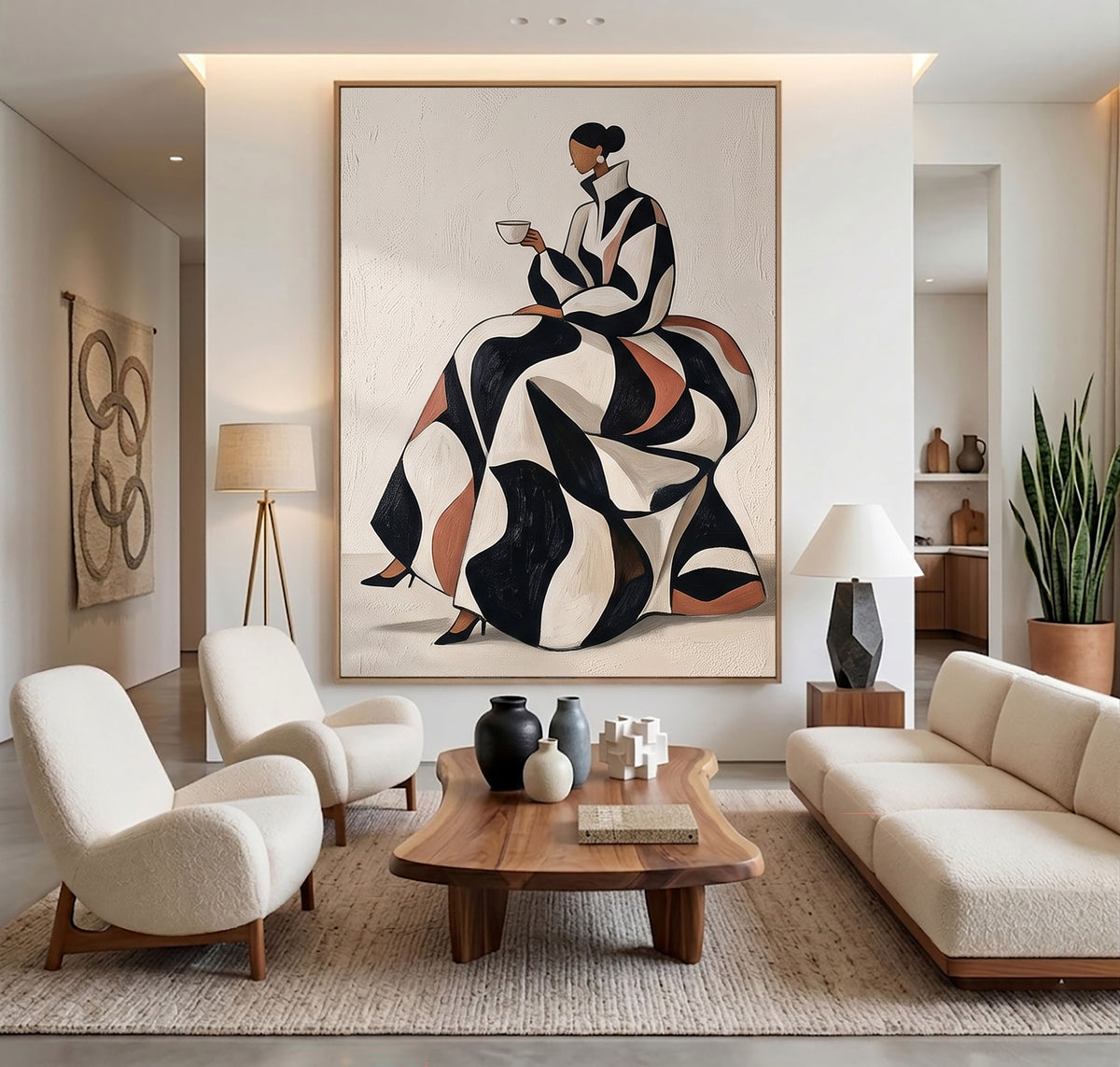 Fashion Inspired Woman Art Modern Portrait Wall Decor