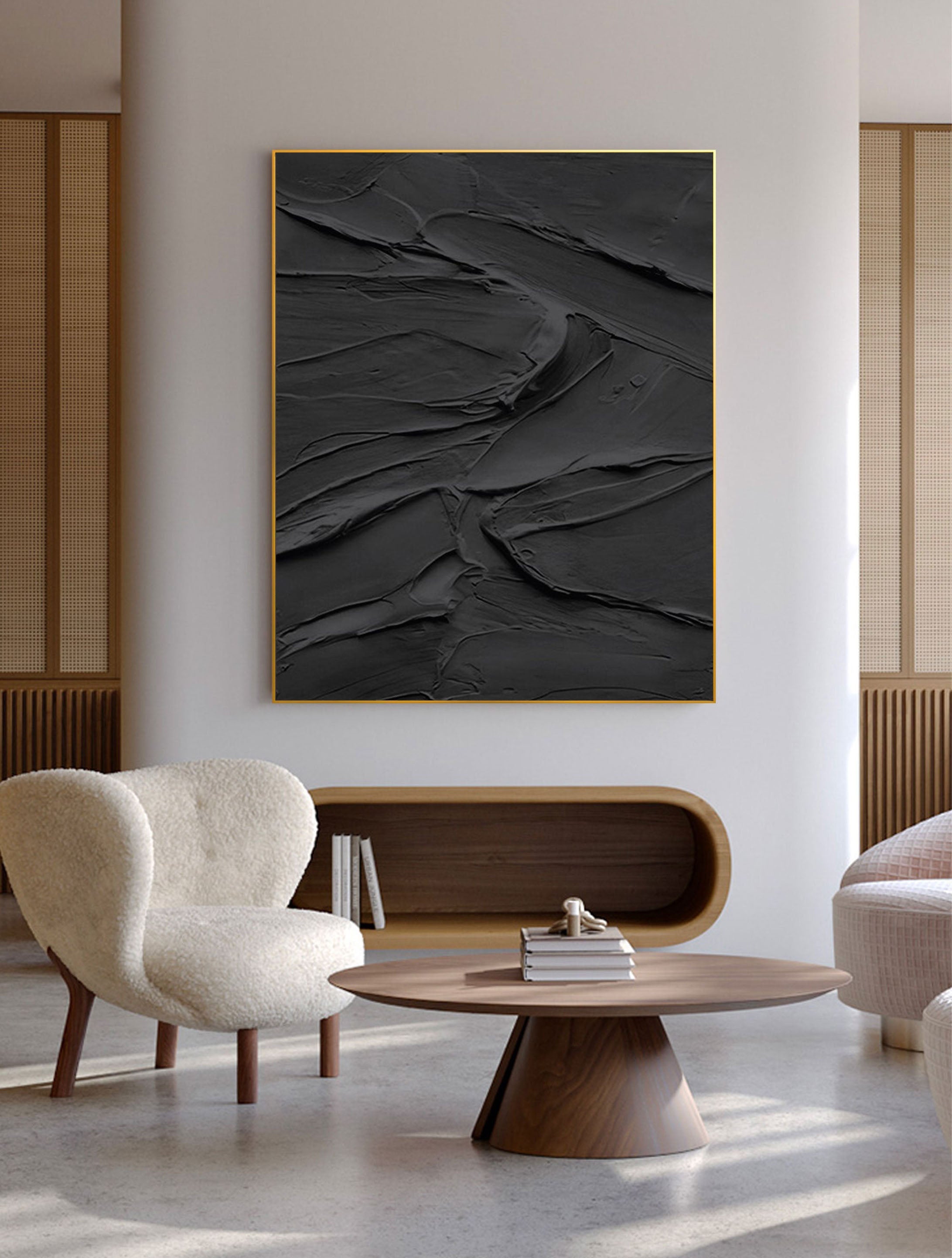 Black Minimalist Painting #BM 018