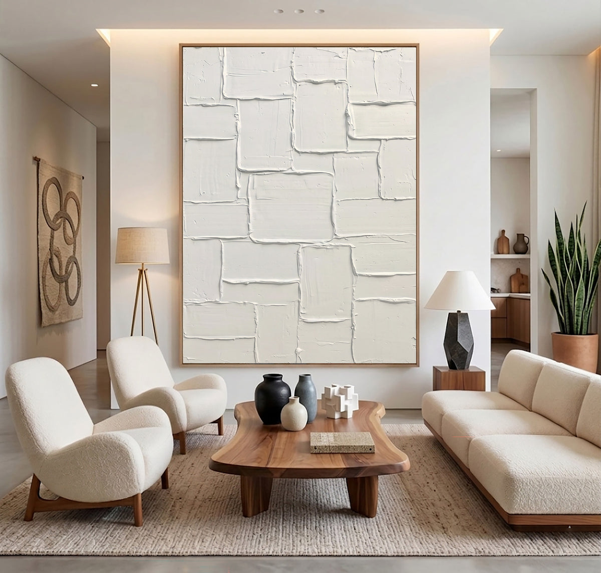 A Study In Layered Geometry Large White Abstract Textured Wall Art Sculptural Relief Modern Interior