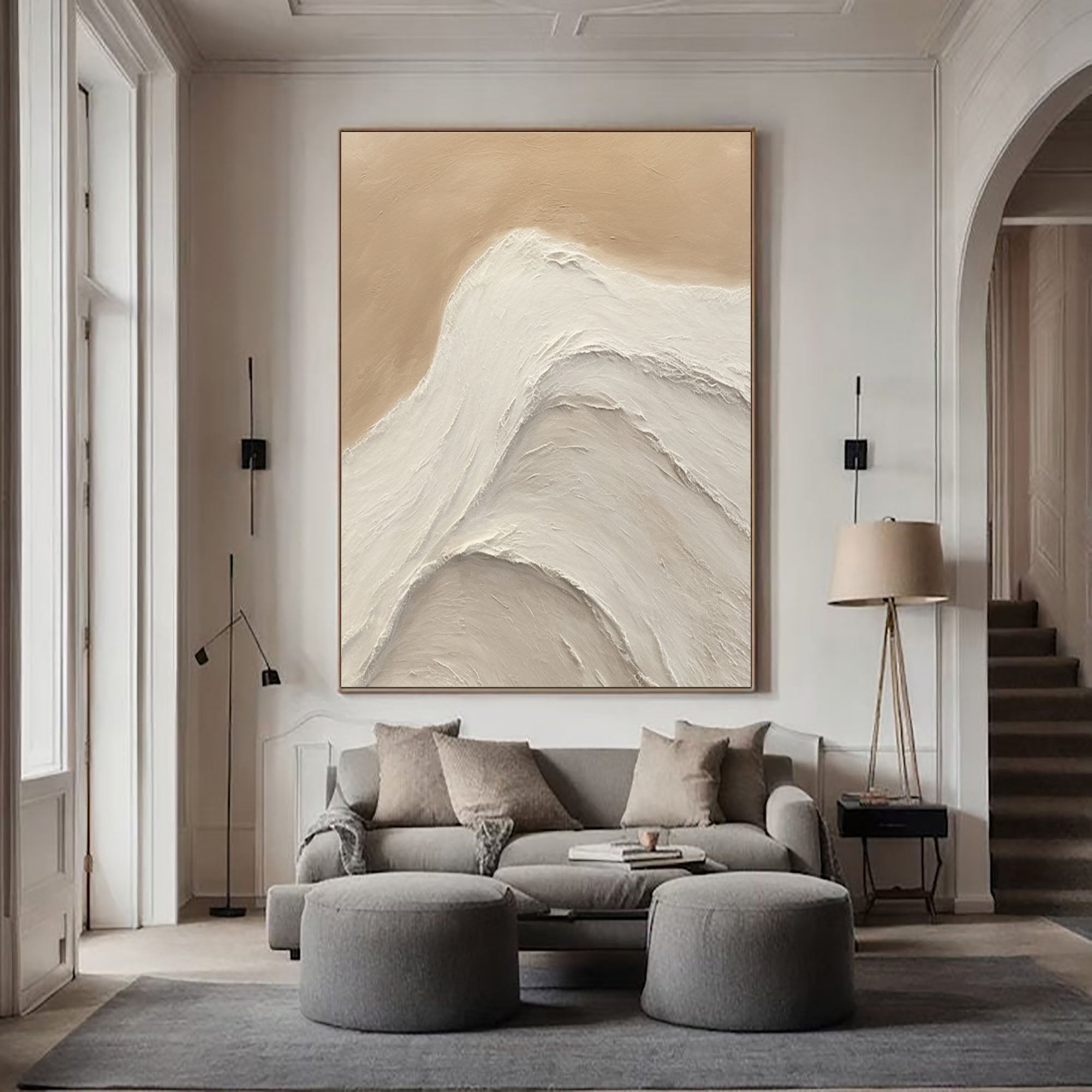 Beige & Brown Minimalist Painting #BBM 037