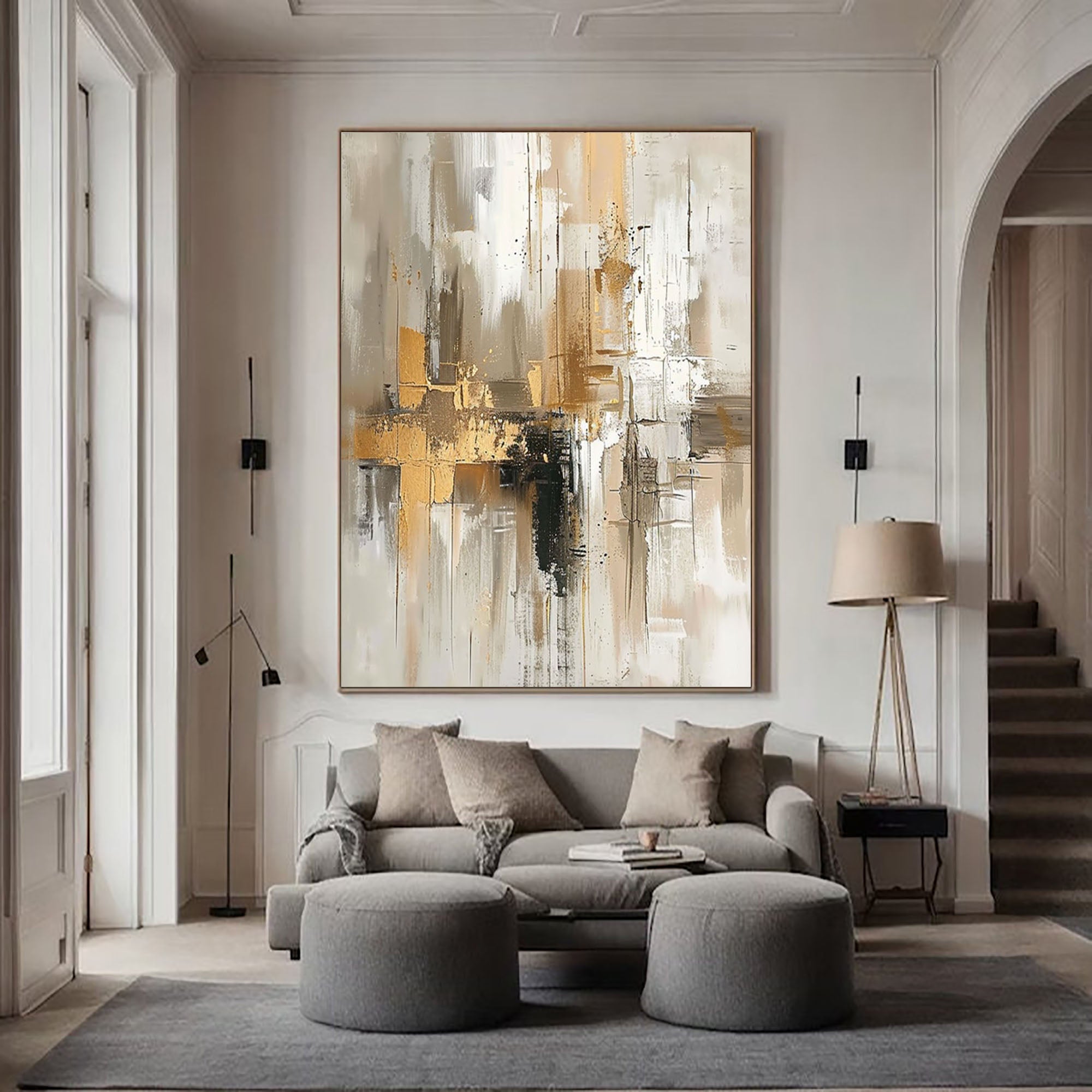 Neutral Abstract Wall Art #BBA 074