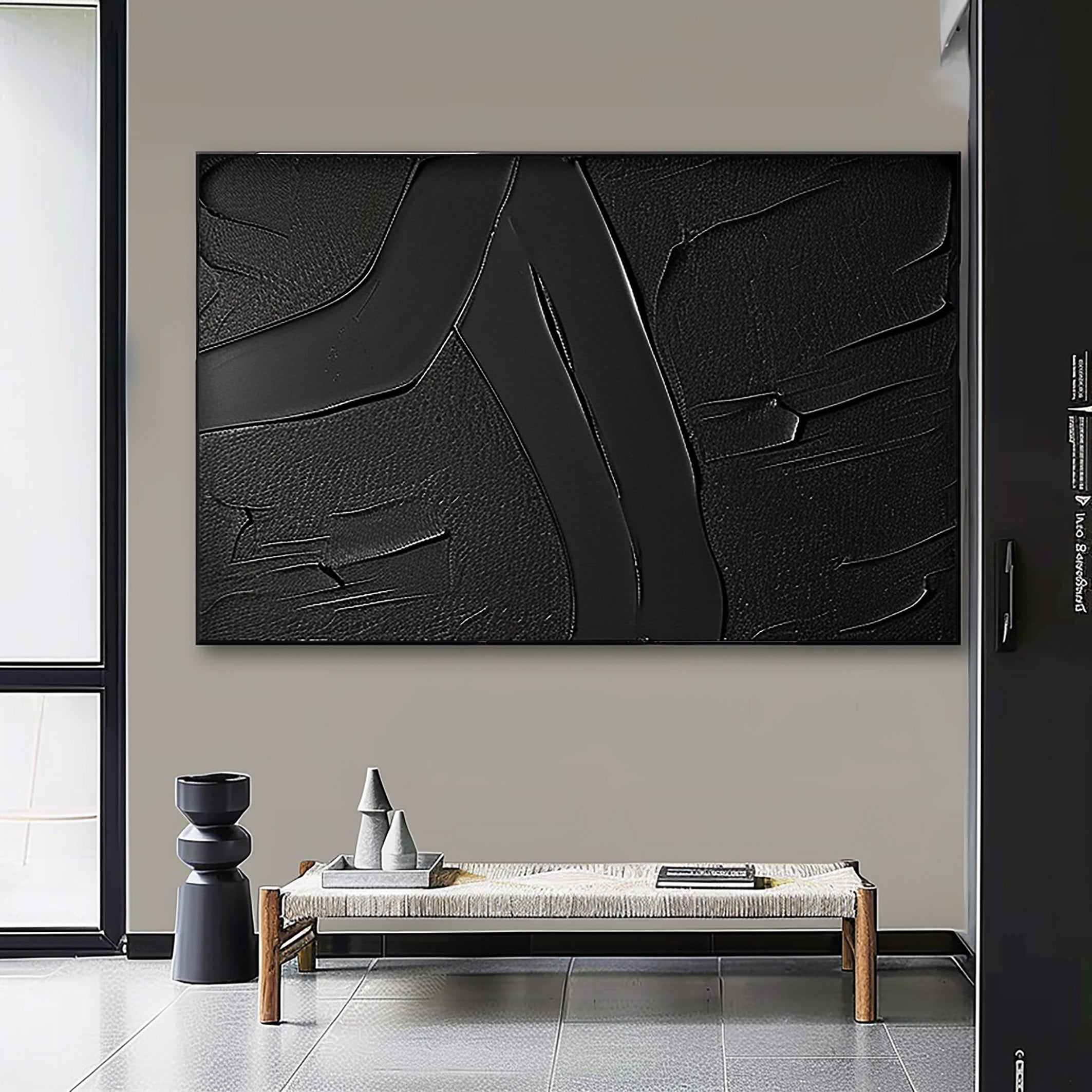 Black Minimalist Painting #BM 001