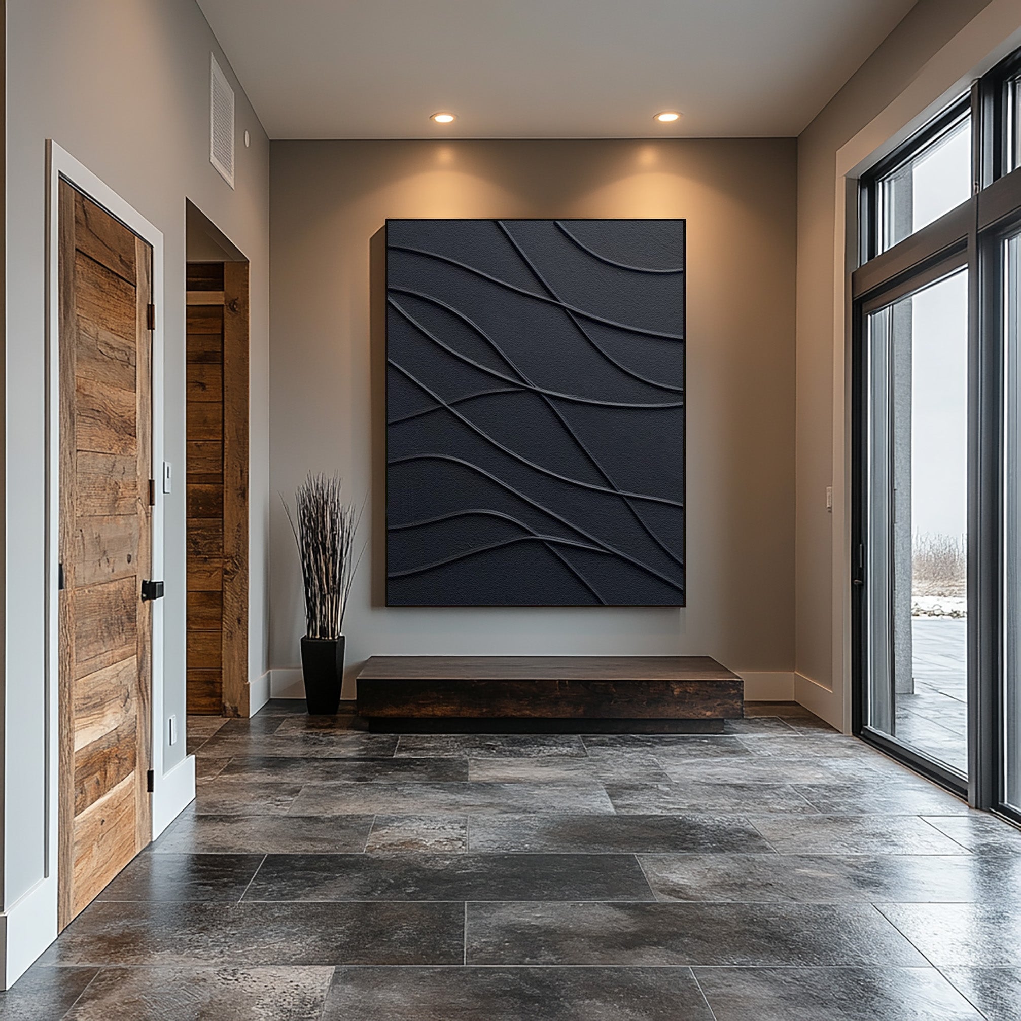 Minimalist Art: Bold Black Wall Art for Modern Spaces #BBA 105