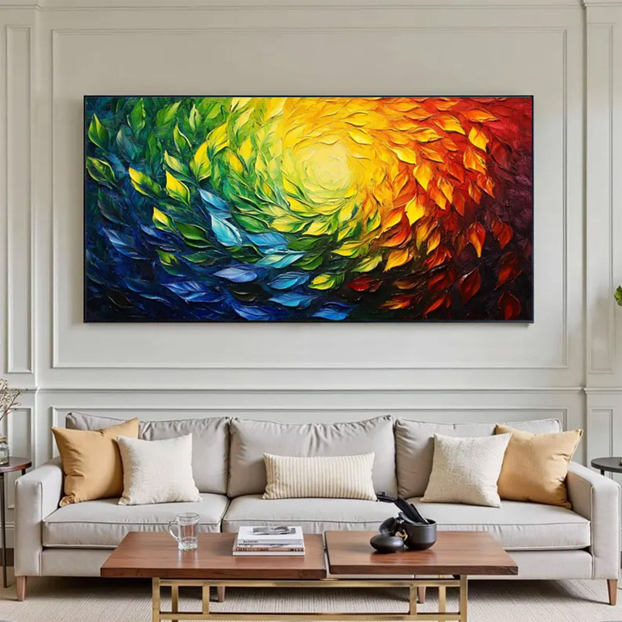 Large Abstract Dimensional Leaf Wall Art | MuroArt #WGA 041