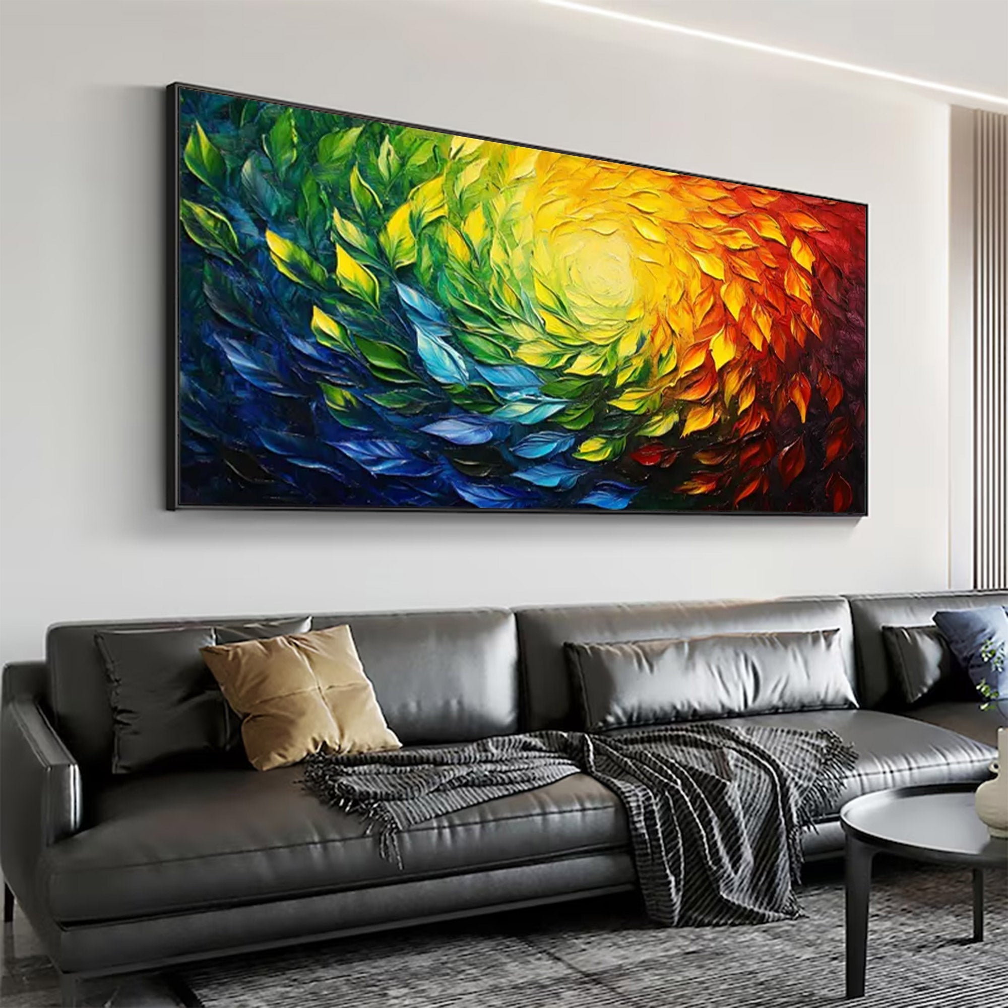 Large Abstract Dimensional Leaf Wall Art | MuroArt #WGA 041