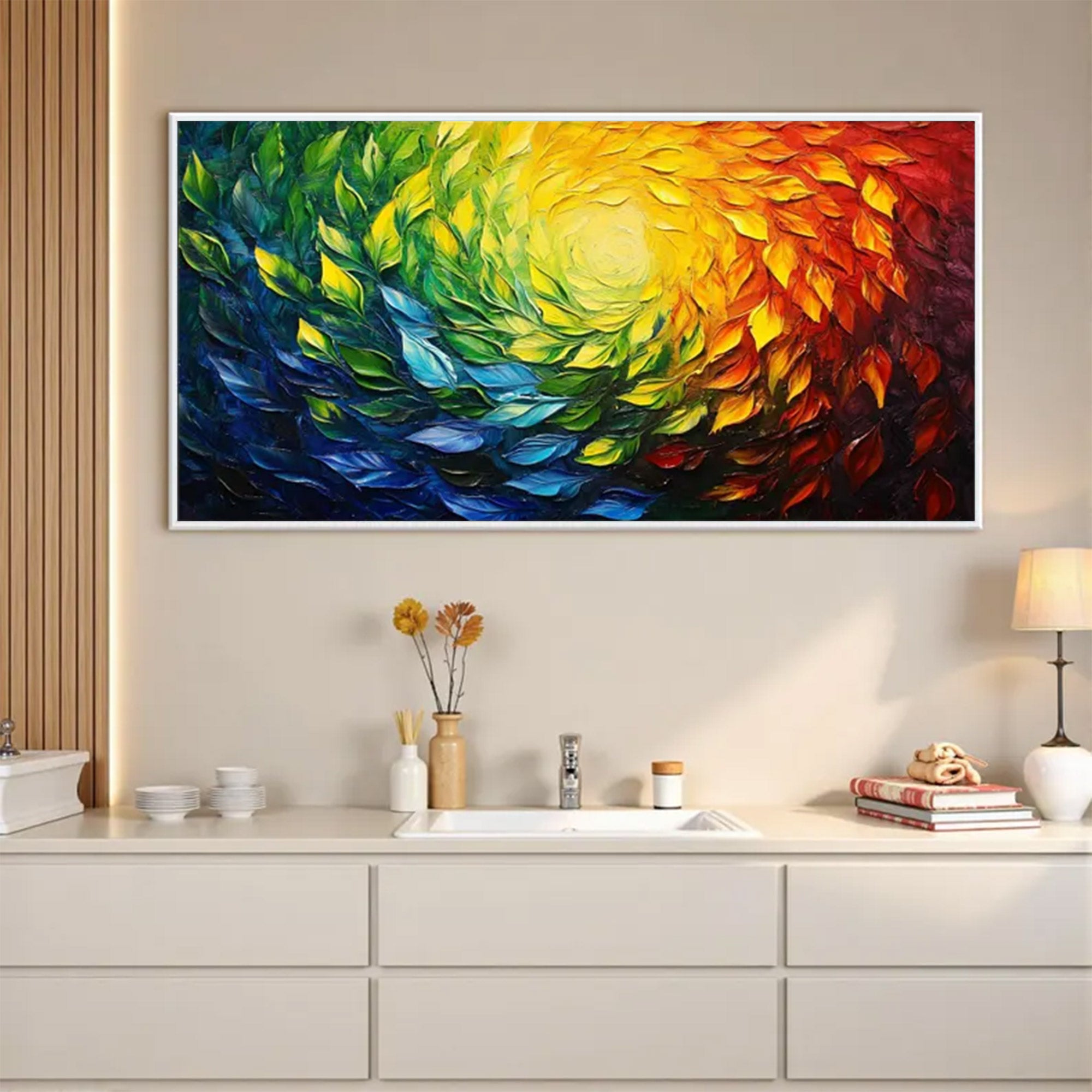 Large Abstract Dimensional Leaf Wall Art | MuroArt #WGA 041