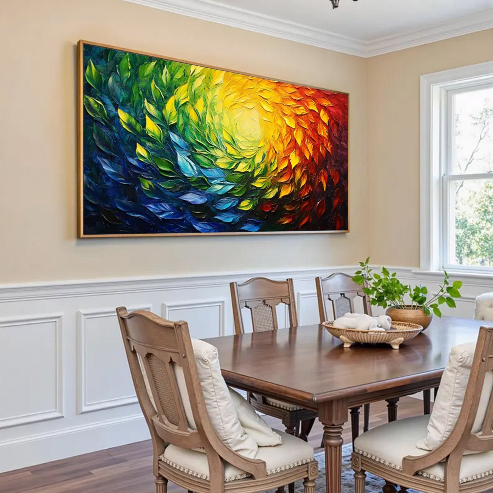 Large Abstract Dimensional Leaf Wall Art | MuroArt #WGA 041