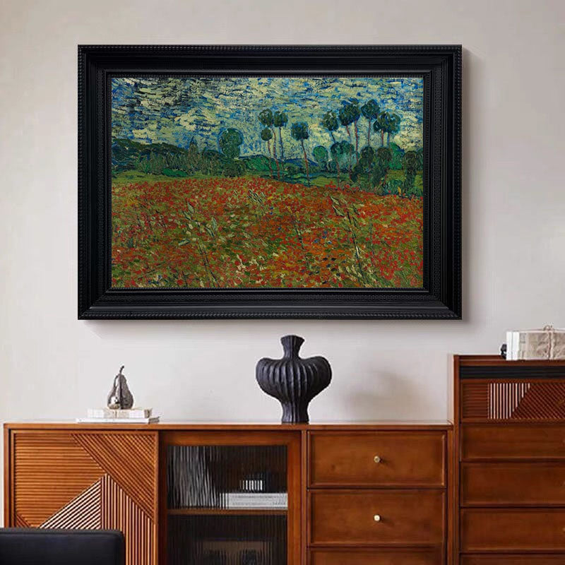 Flower Fields, Abstract Wall Art Inspired By Van Gogh #BGA 075