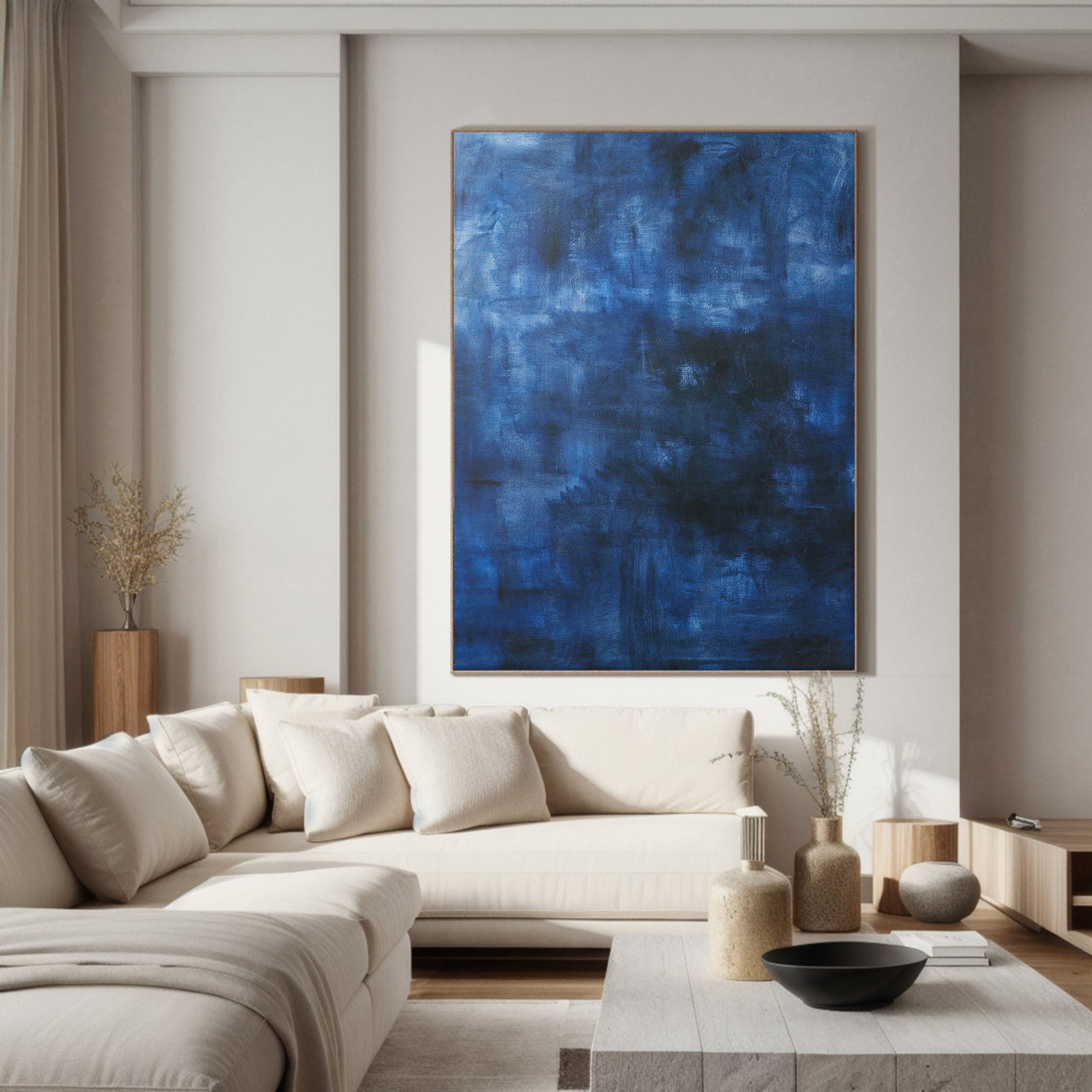 Atmospheric Blue Abstraction, Contemporary Wall Decor #BGA 094