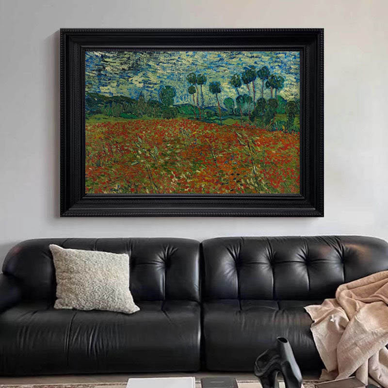 Flower Fields, Abstract Wall Art Inspired By Van Gogh #BGA 075