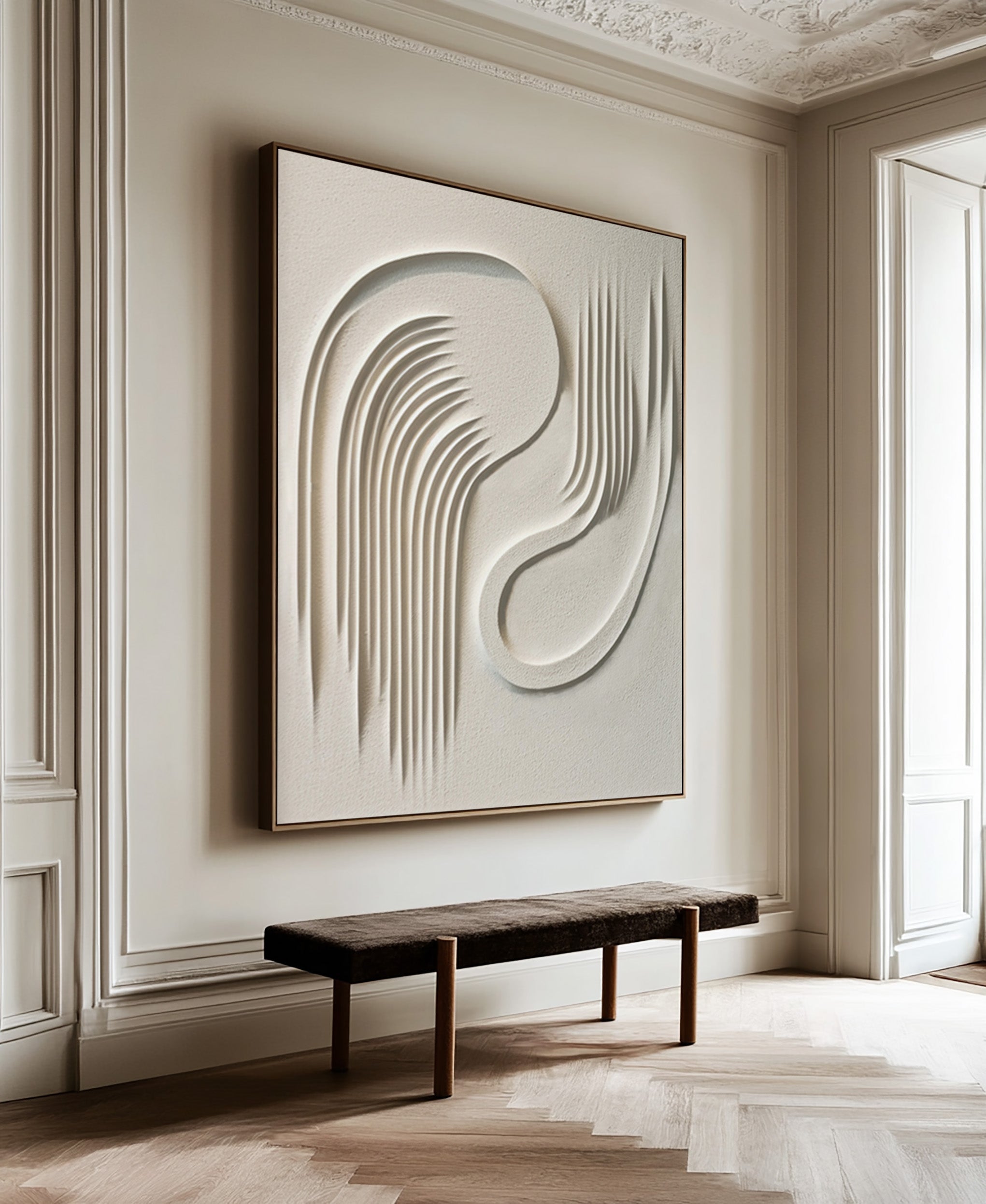 White Textured 3D Wall Art | Minimalist Modern Art #WG 093