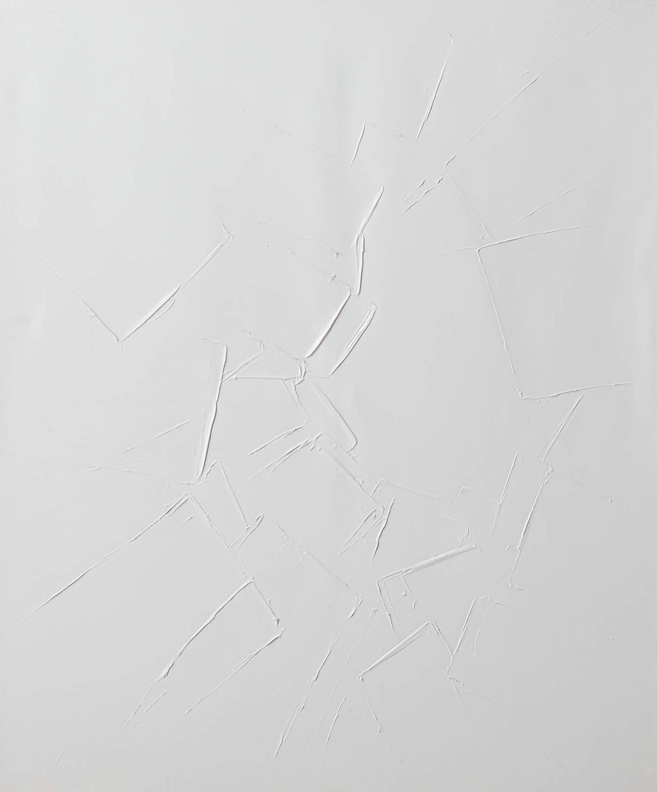 White Textured Minimalist Wall Art With Impasto Surface #BGA 096