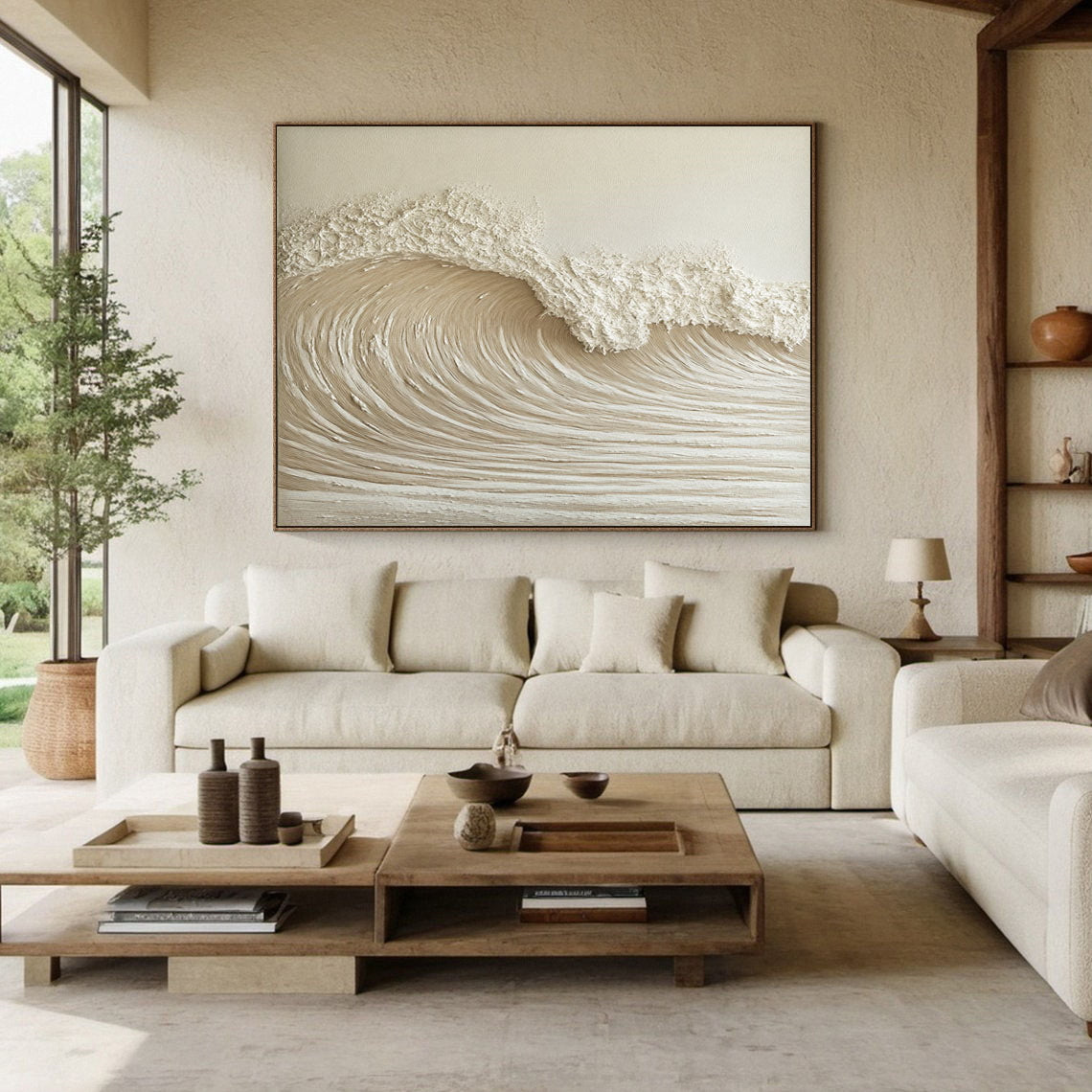 High-End 3D Wave Painting Luxury Wall Decor for Elegant Interiors #BBM 049