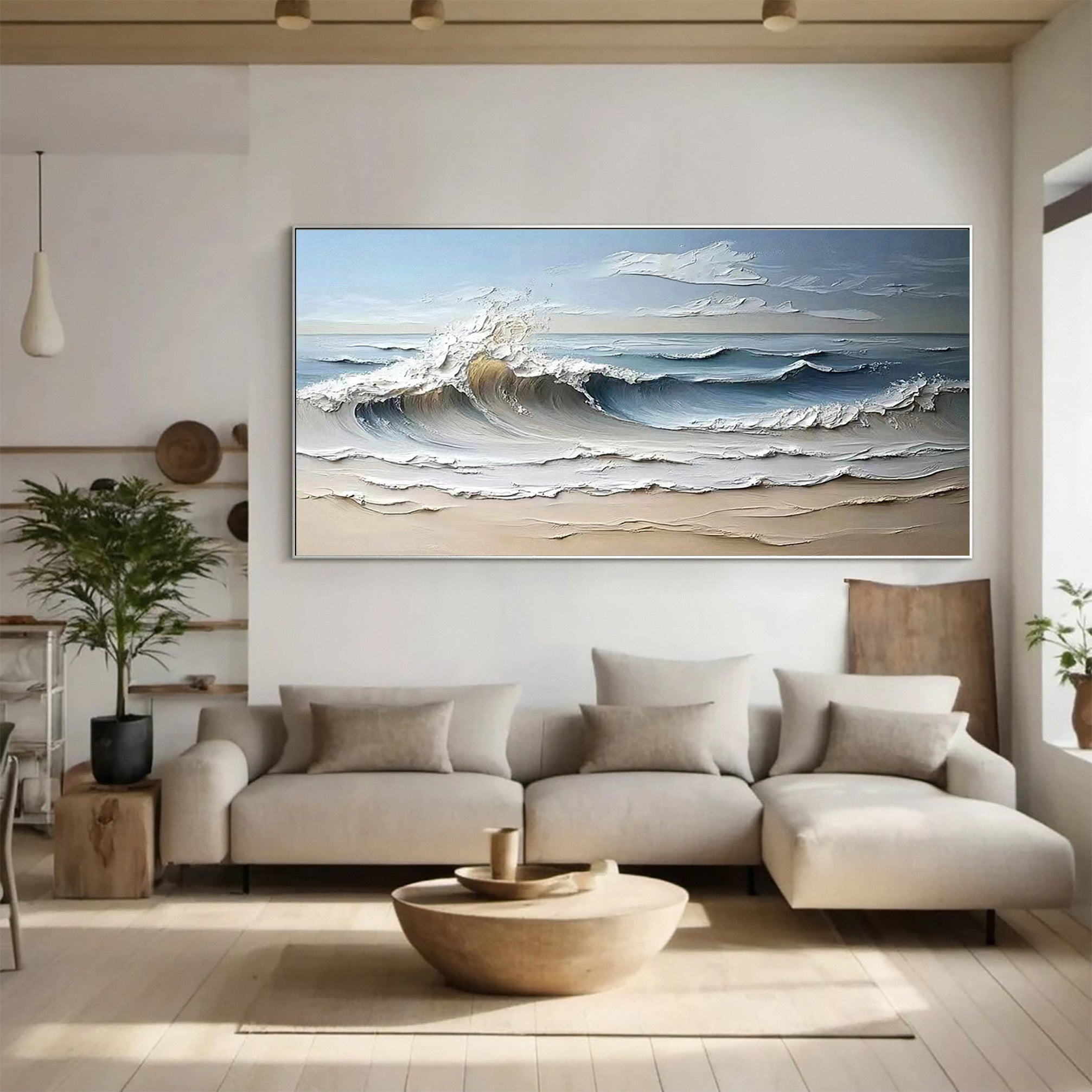 Seas Canvas Art Tranquil Ocean Waves for Serene Decor #OP 001