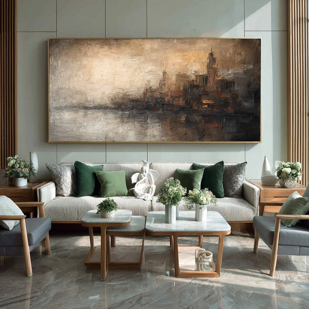 Atmospheric Cityscape Artwork Modern Home Accent #WG 018