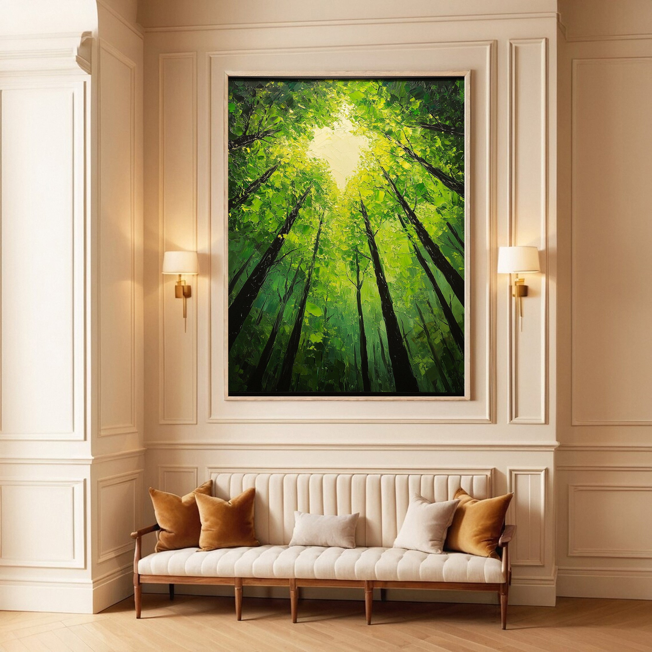 Verdant Retreat Lush Forest Landscape Art #CAP 059