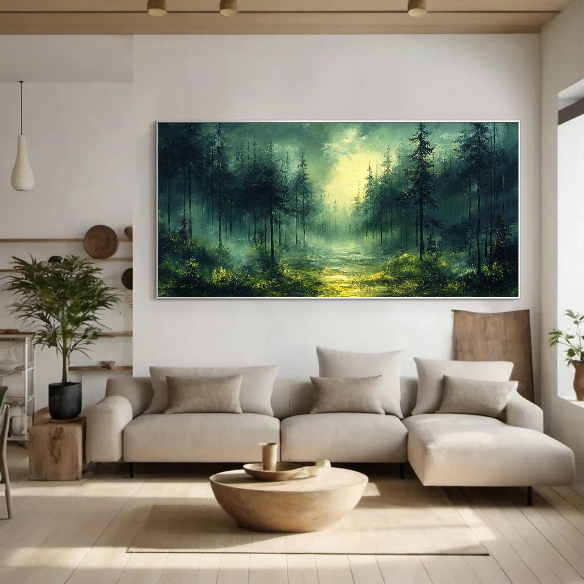 Verdant Retreat Lush Forest Landscape Art #CAP 054