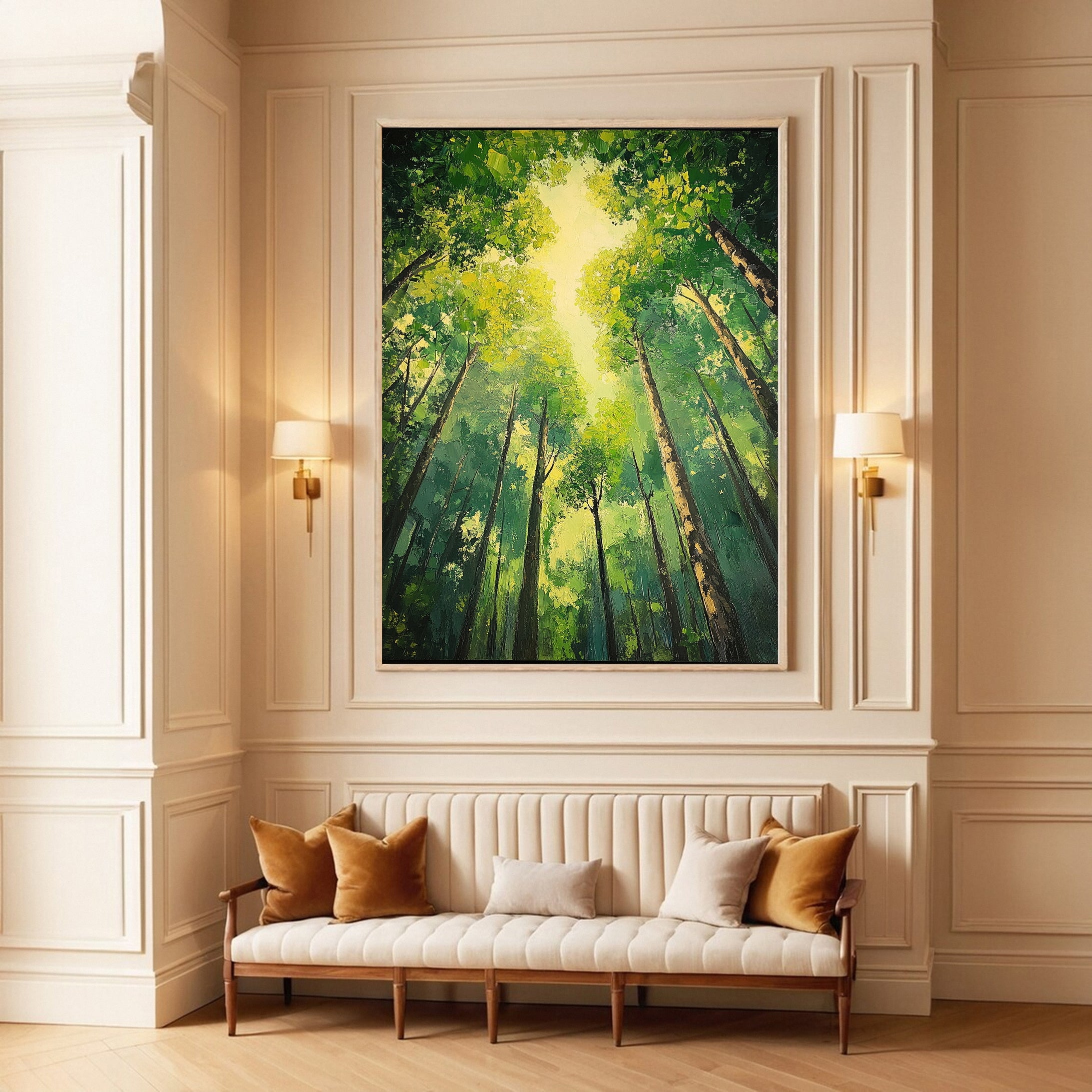 Verdant Retreat Lush Forest Landscape Art #CAP 060