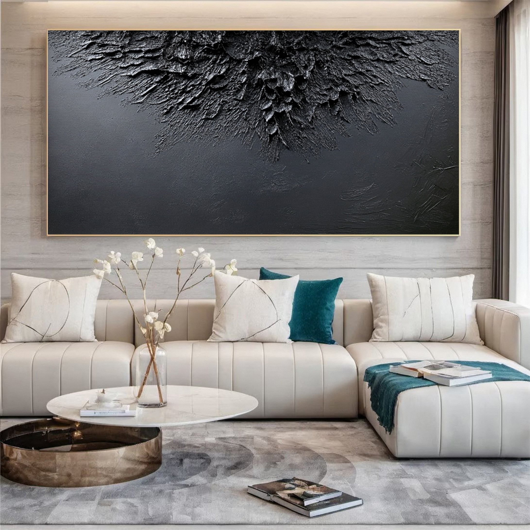 Sophisticated Black 3D Wall Art for Stylish Interiors #BM 107