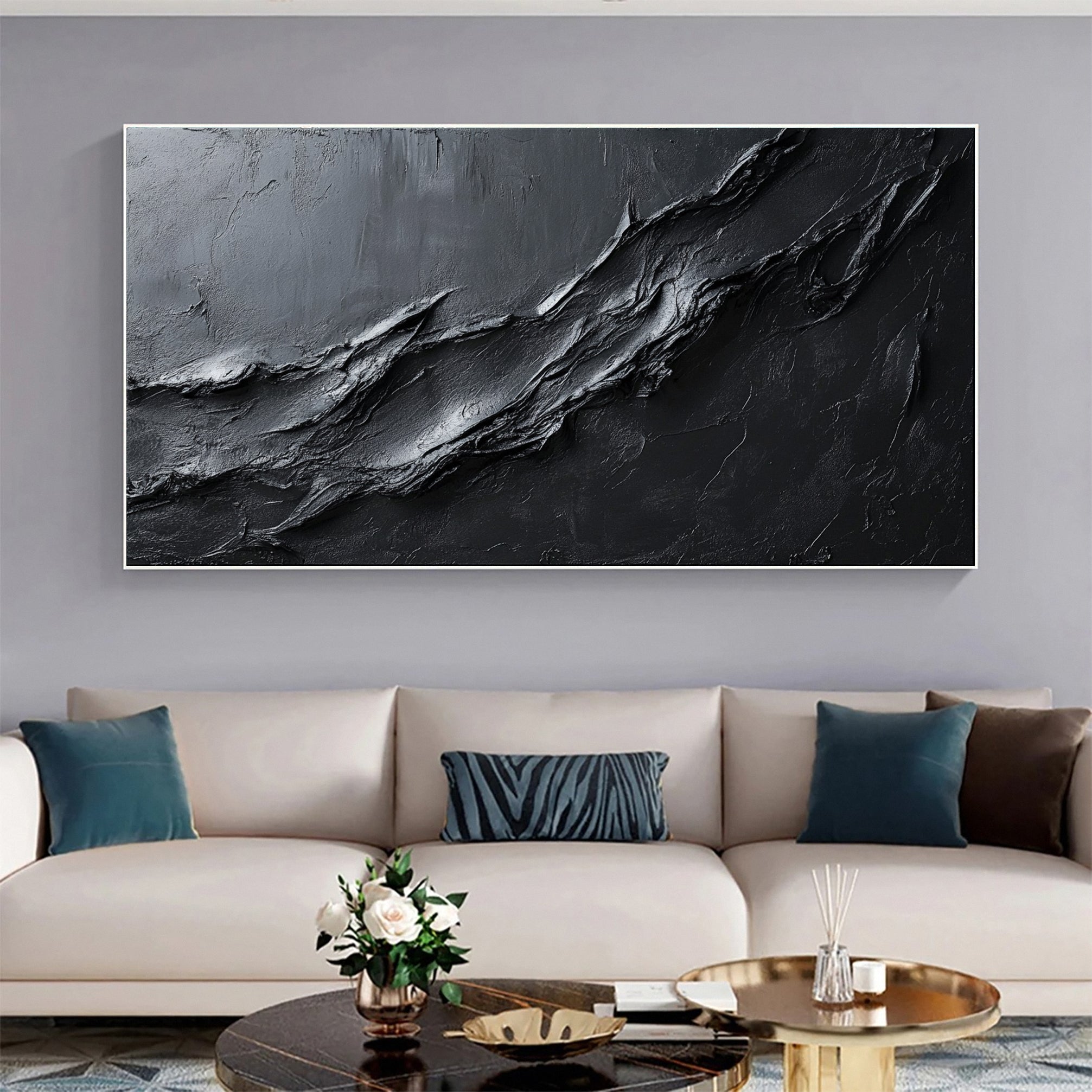 Sophisticated Black 3D Wall Art for Stylish Interiors #BM 106