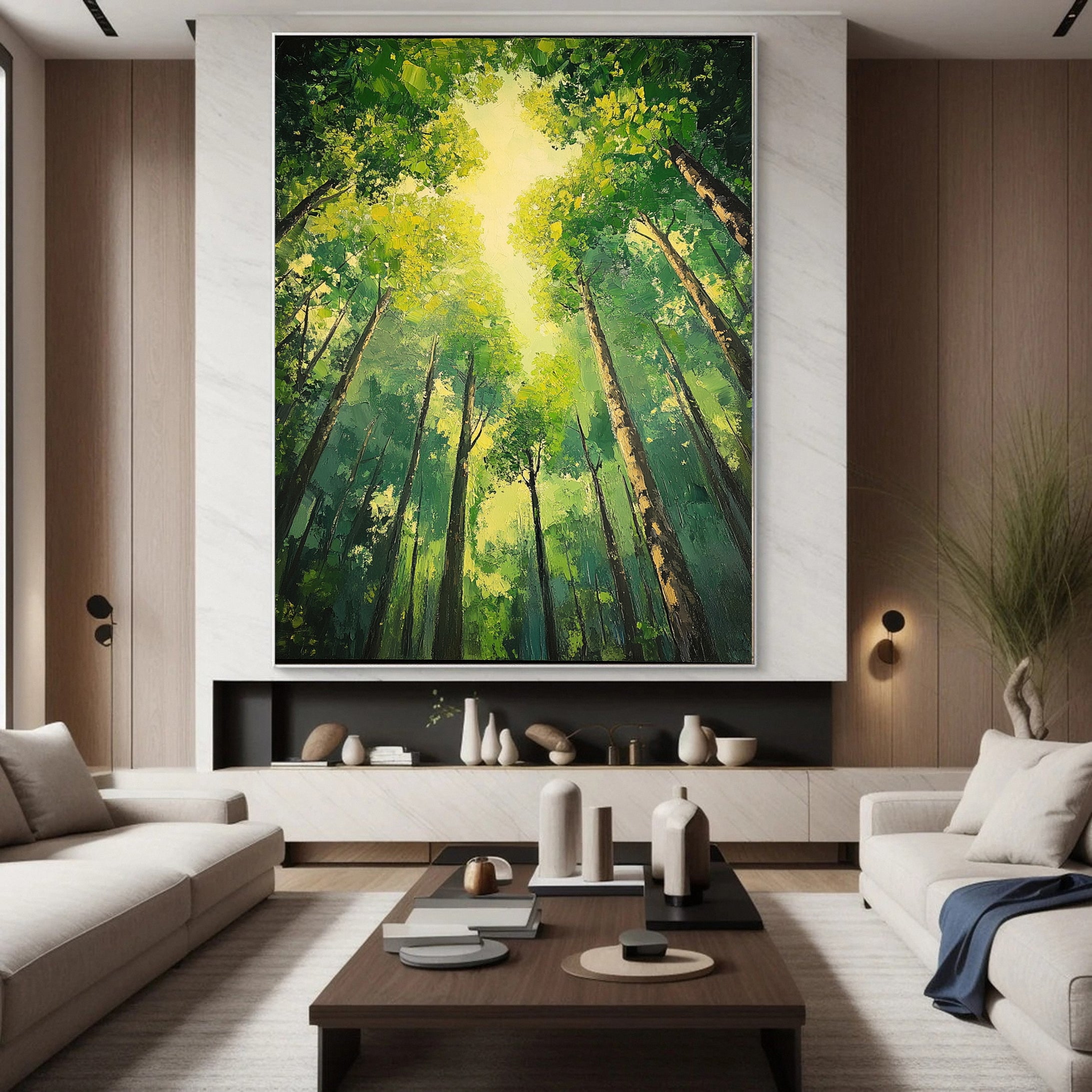 Verdant Retreat Lush Forest Landscape Art #CAP 060