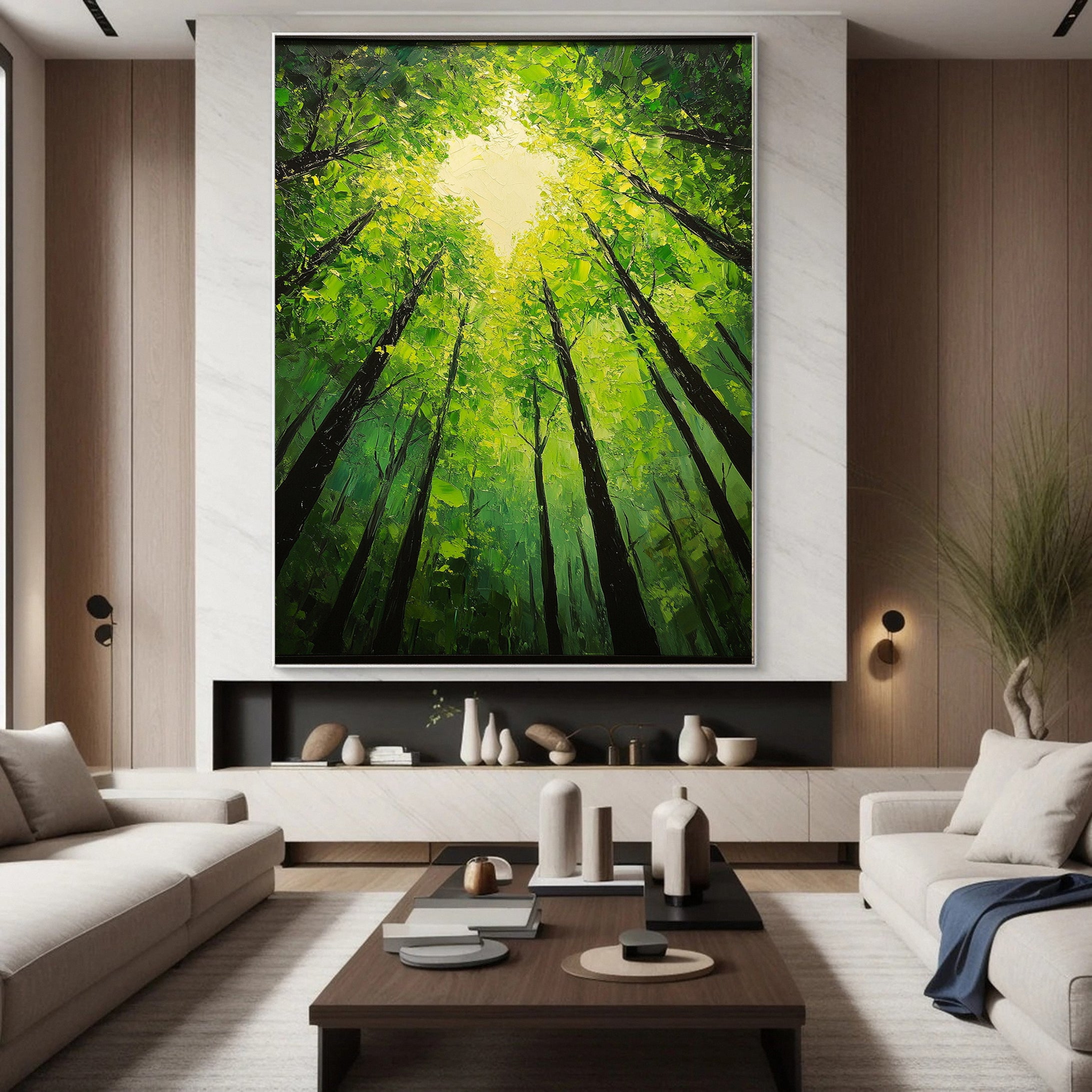 Verdant Retreat Lush Forest Landscape Art #CAP 059