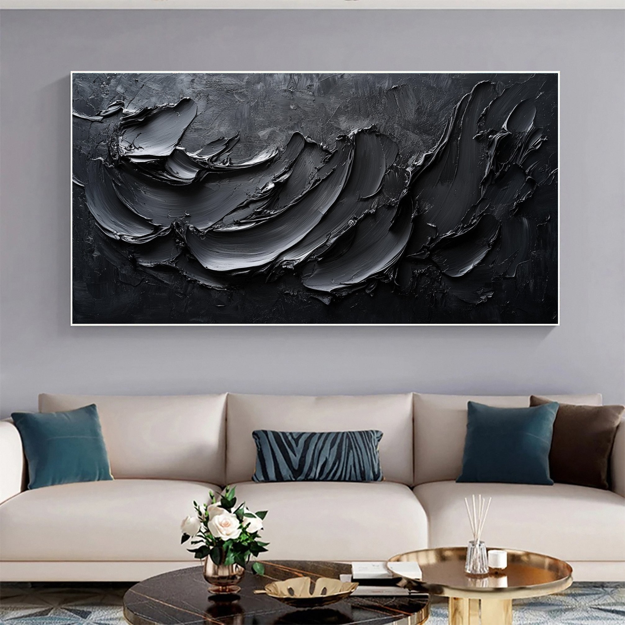 Sophisticated Black 3D Wall Art for Stylish Interiors #BM 104