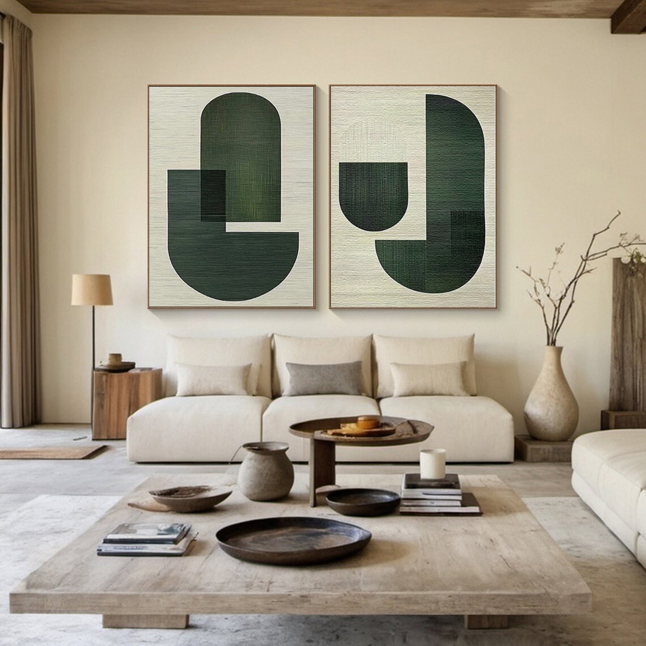 Geometric Minimalist Wall Art Abstract Paintings for Contemporary Spaces #BGS 012