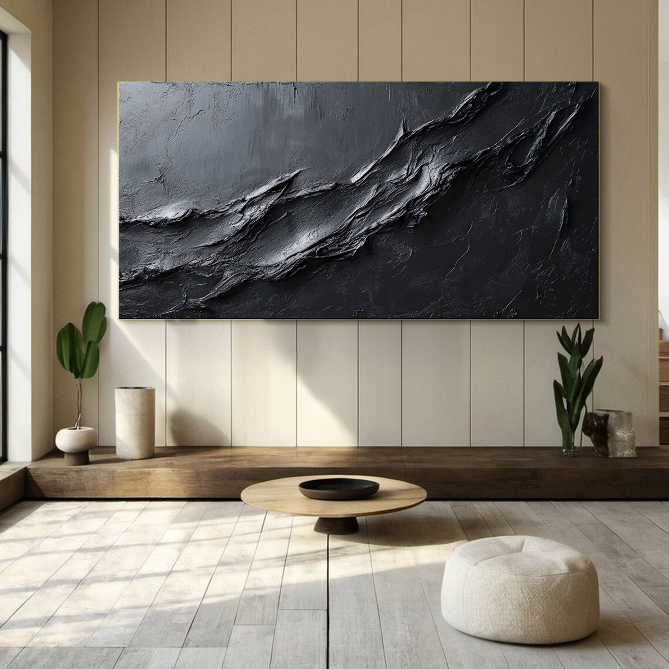 Sophisticated Black 3D Wall Art for Stylish Interiors #BM 106