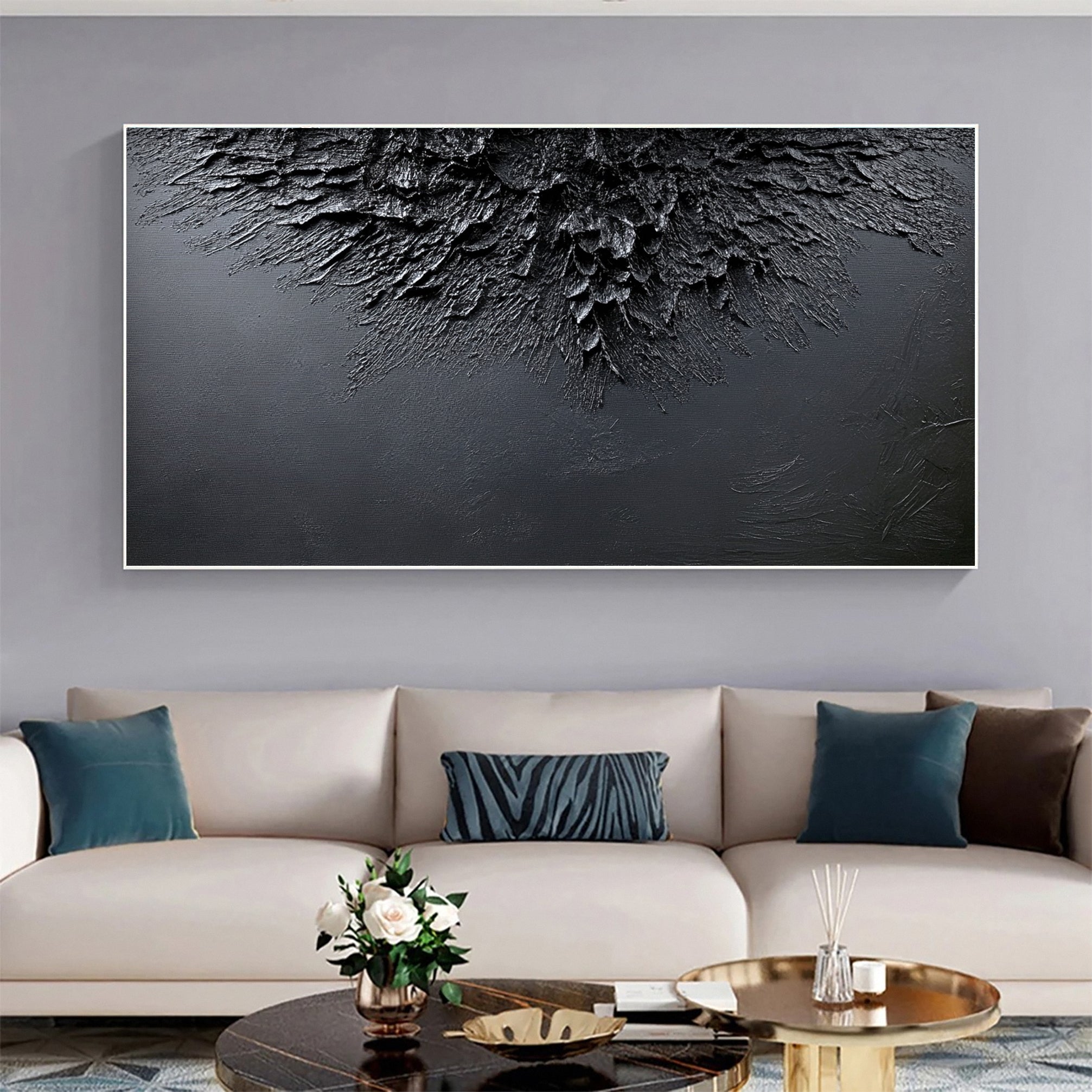 Sophisticated Black 3D Wall Art for Stylish Interiors #BM 107