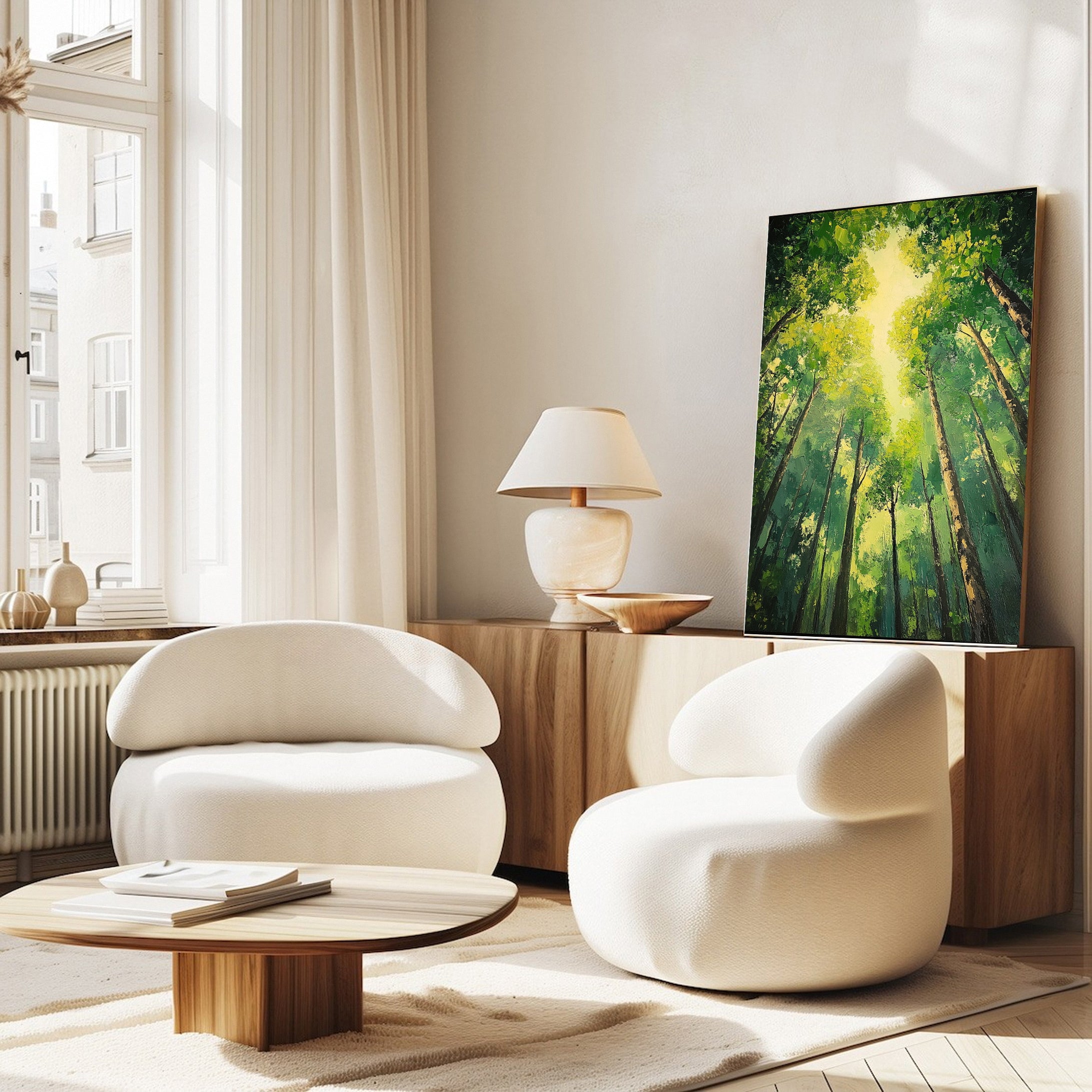 Verdant Retreat Lush Forest Landscape Art #CAP 060