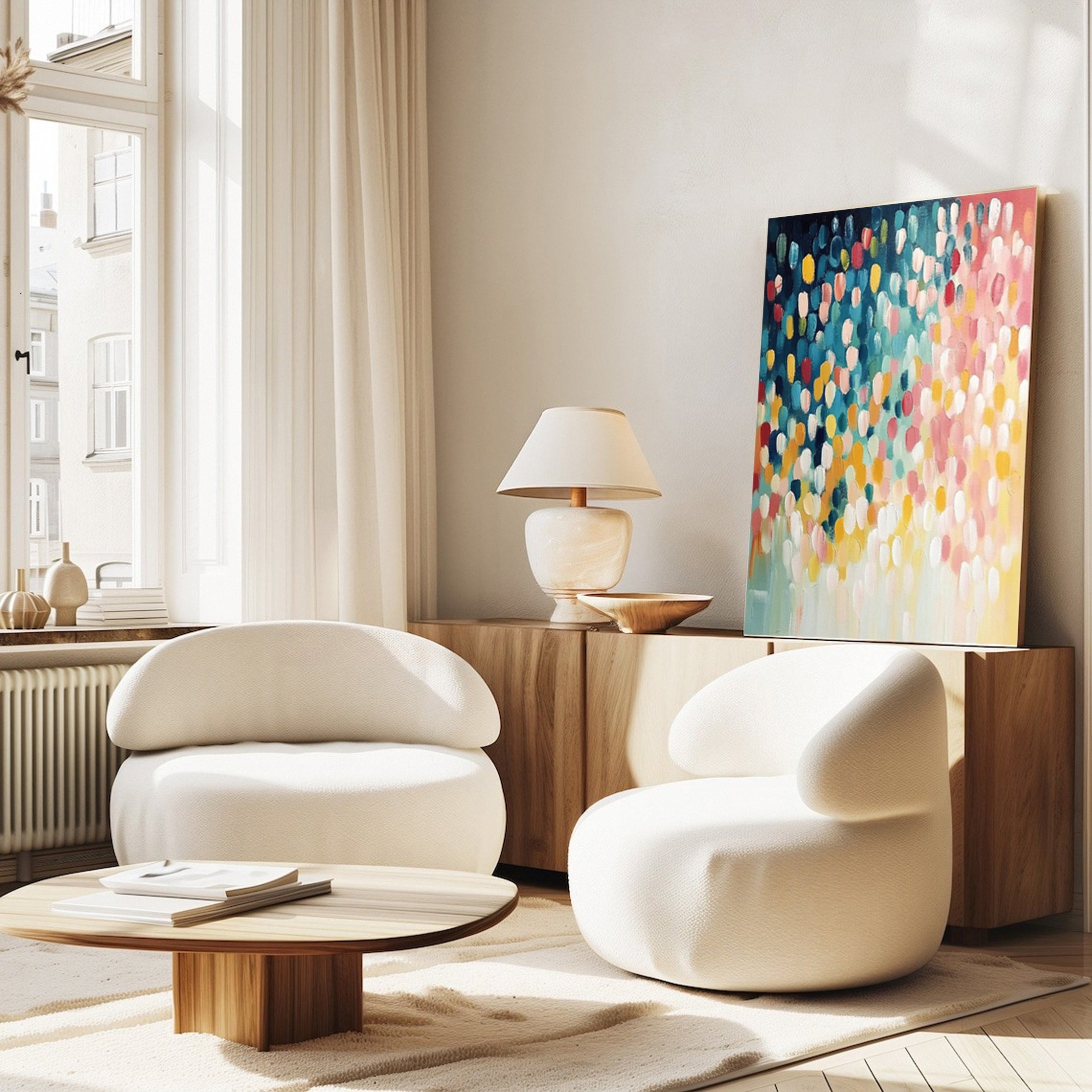 Dot Euphoria Modern Colorful Wall Art #CAP 050