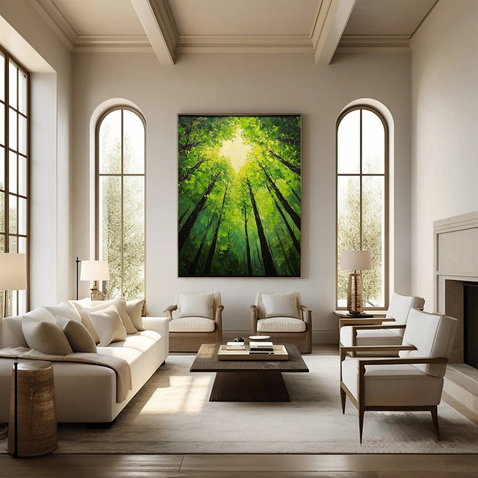 Verdant Retreat Lush Forest Landscape Art #CAP 059