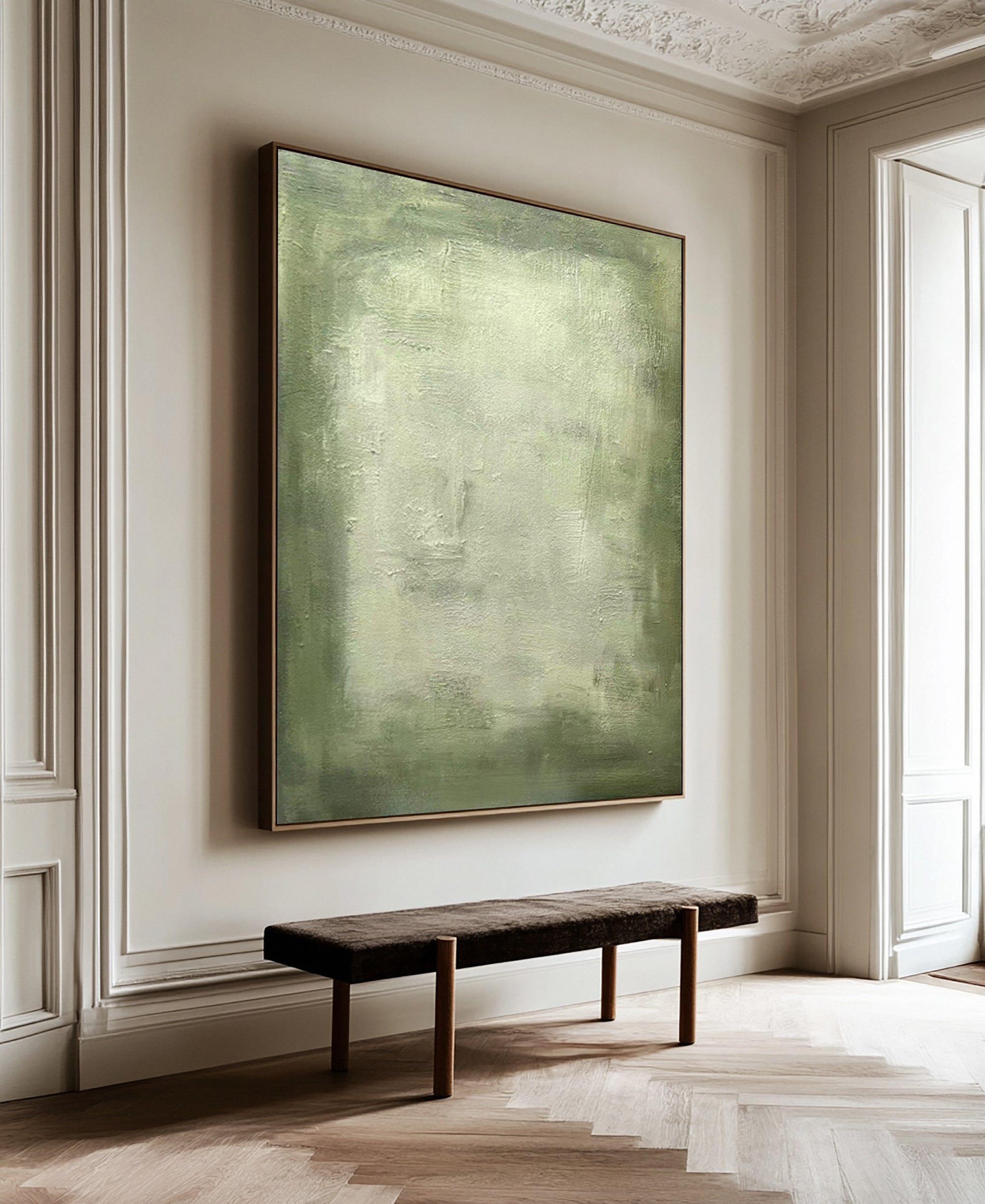 Modern Green Art with Organic Texture and Soft Color Blends #BGA 345