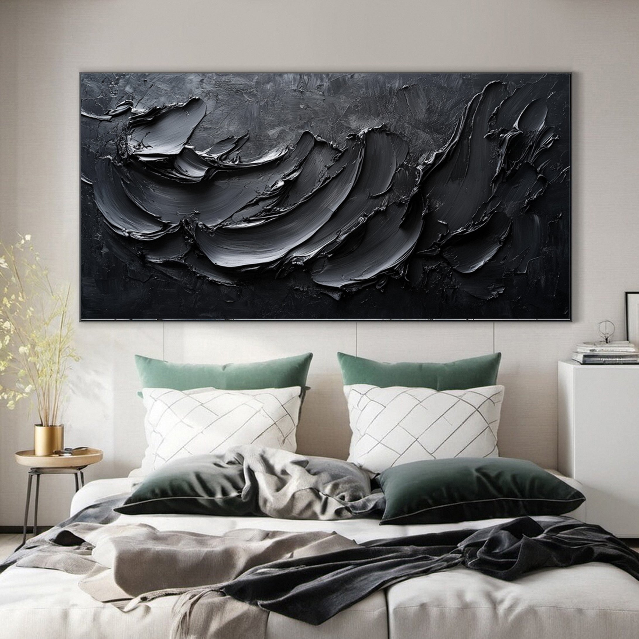 Sophisticated Black 3D Wall Art for Stylish Interiors #BM 104