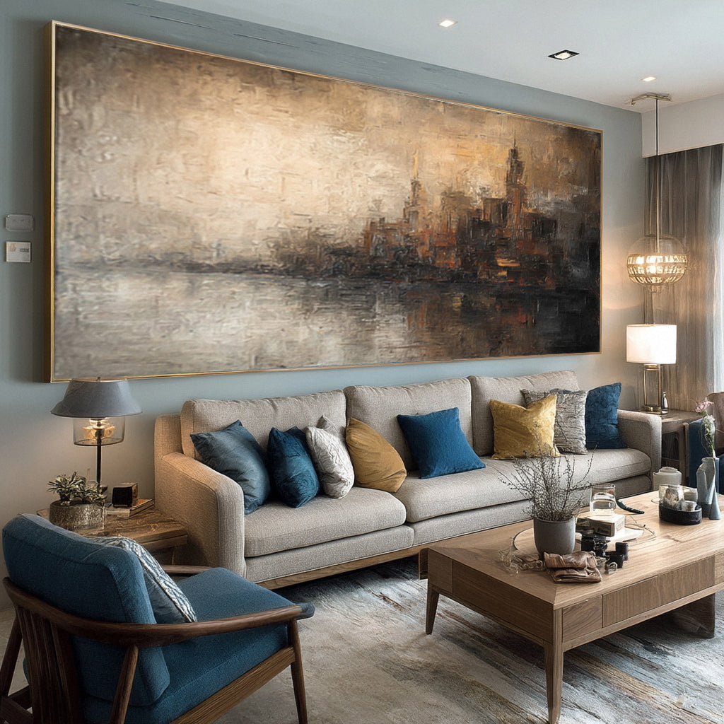 Atmospheric Cityscape Artwork Modern Home Accent #WG 018