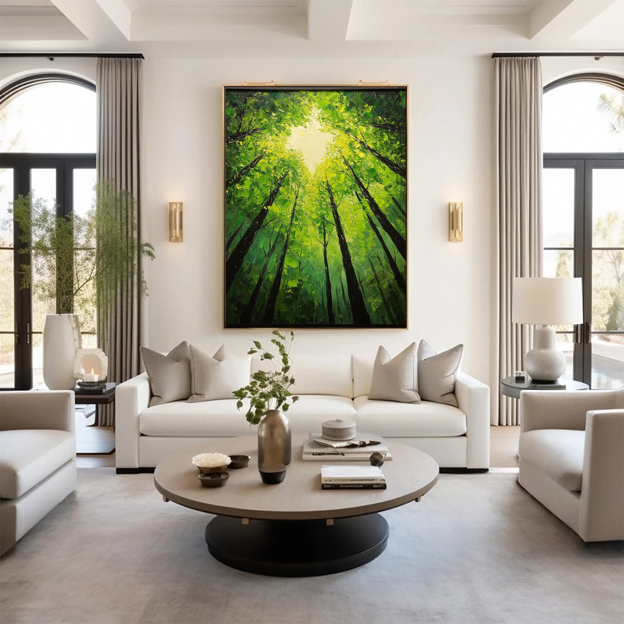 Verdant Retreat Lush Forest Landscape Art #CAP 059