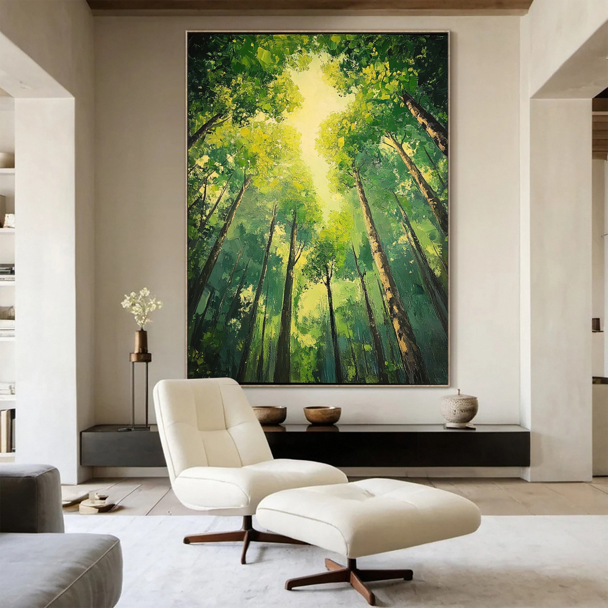 Verdant Retreat Lush Forest Landscape Art #CAP 060