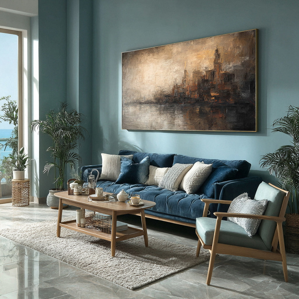 Atmospheric Cityscape Artwork Modern Home Accent #WG 018