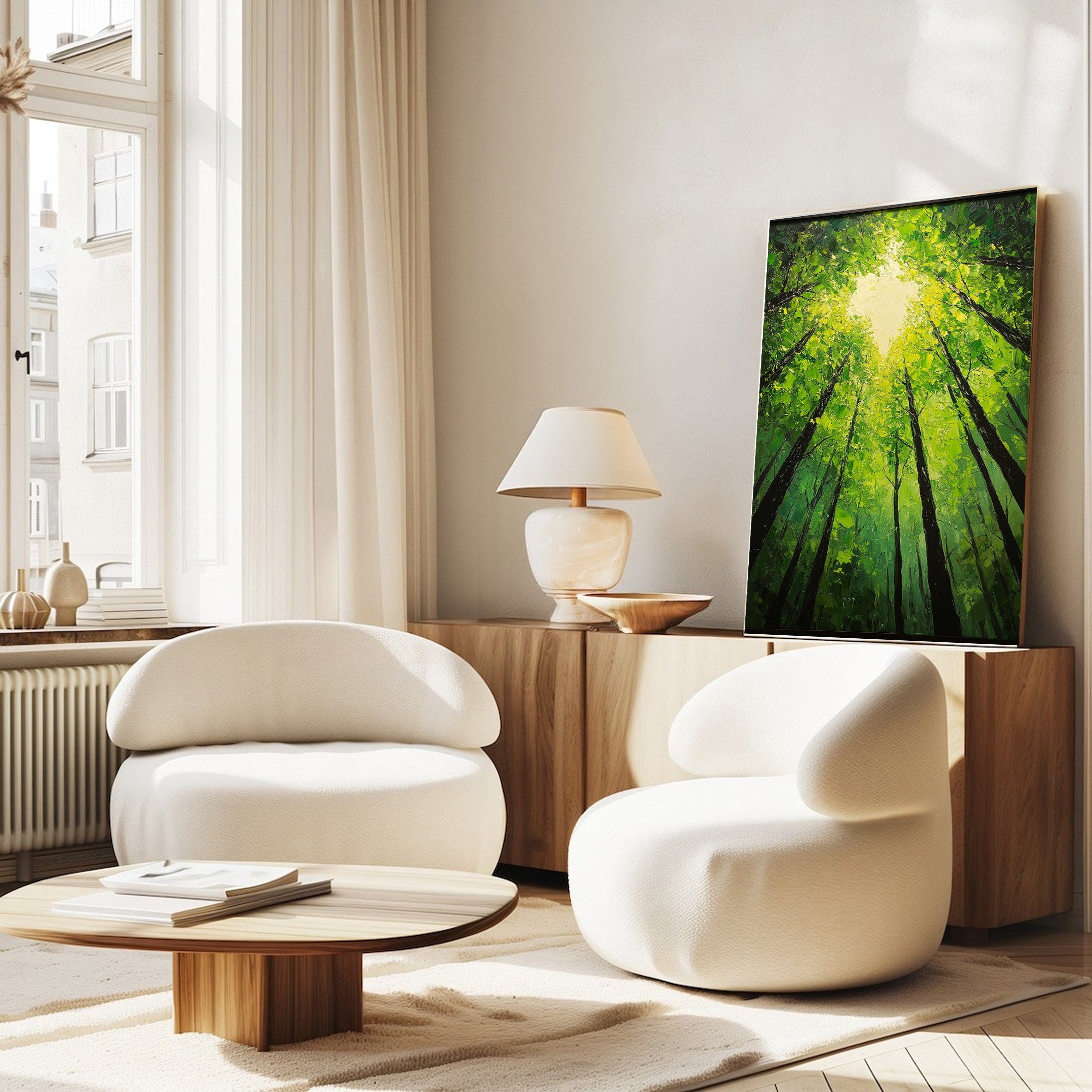 Verdant Retreat Lush Forest Landscape Art #CAP 059