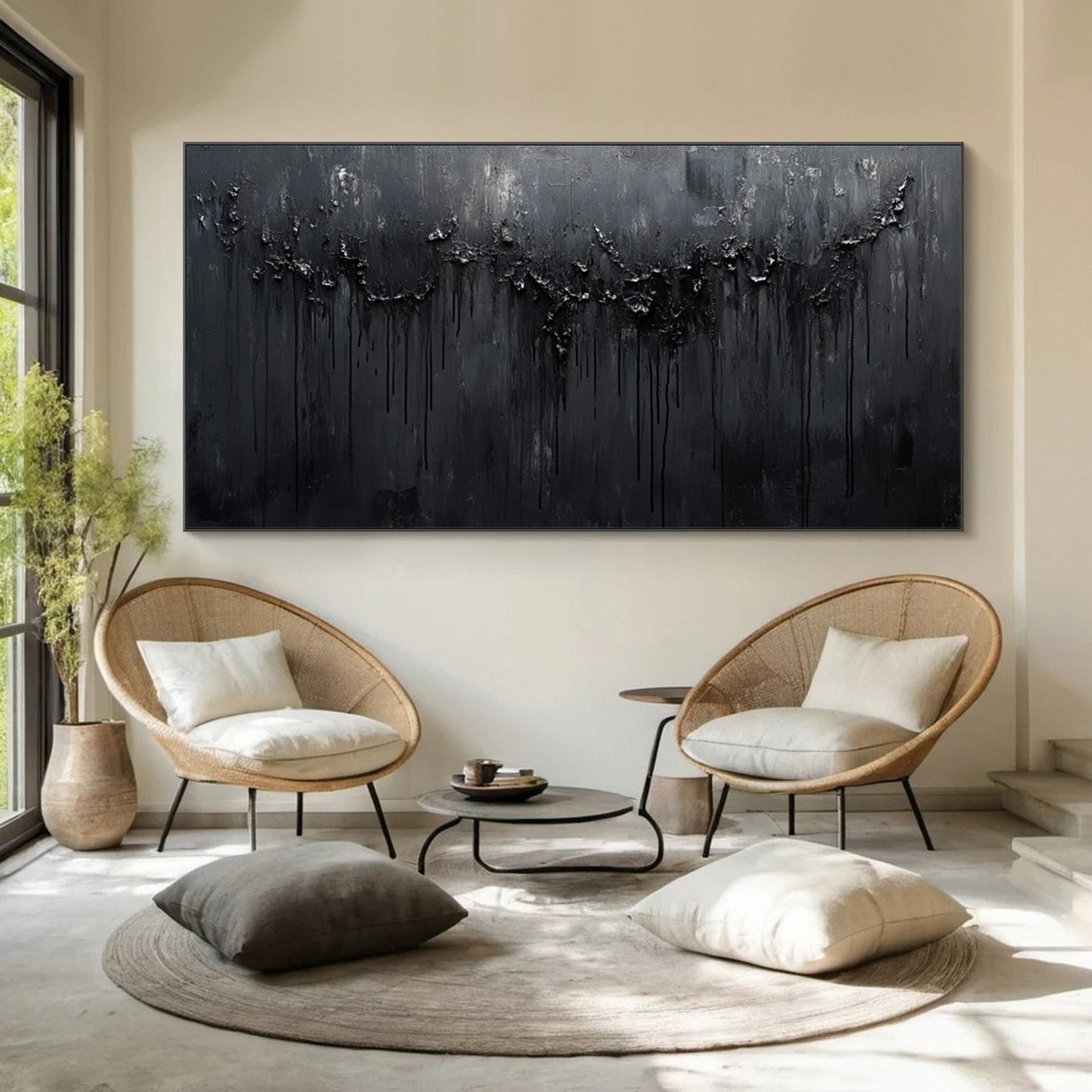 Sophisticated Black 3D Wall Art for Stylish Interiors #BM 105