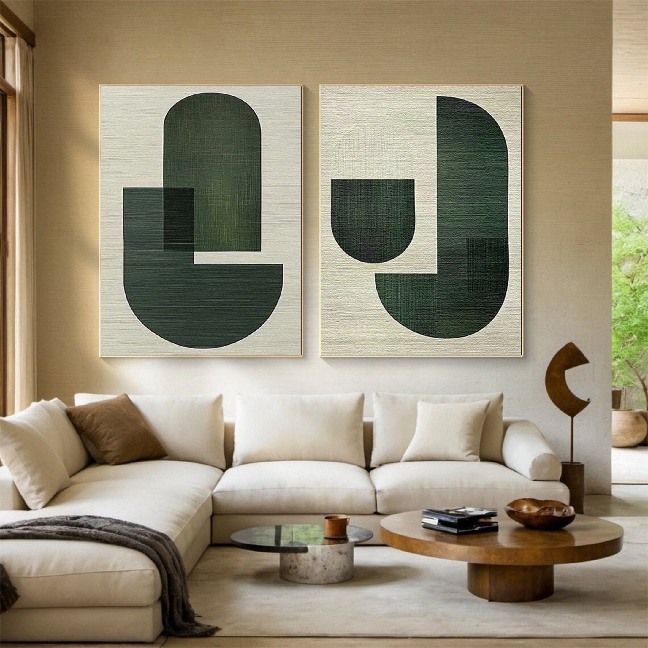 Geometric Minimalist Wall Art Abstract Paintings for Contemporary Spaces #BGS 012