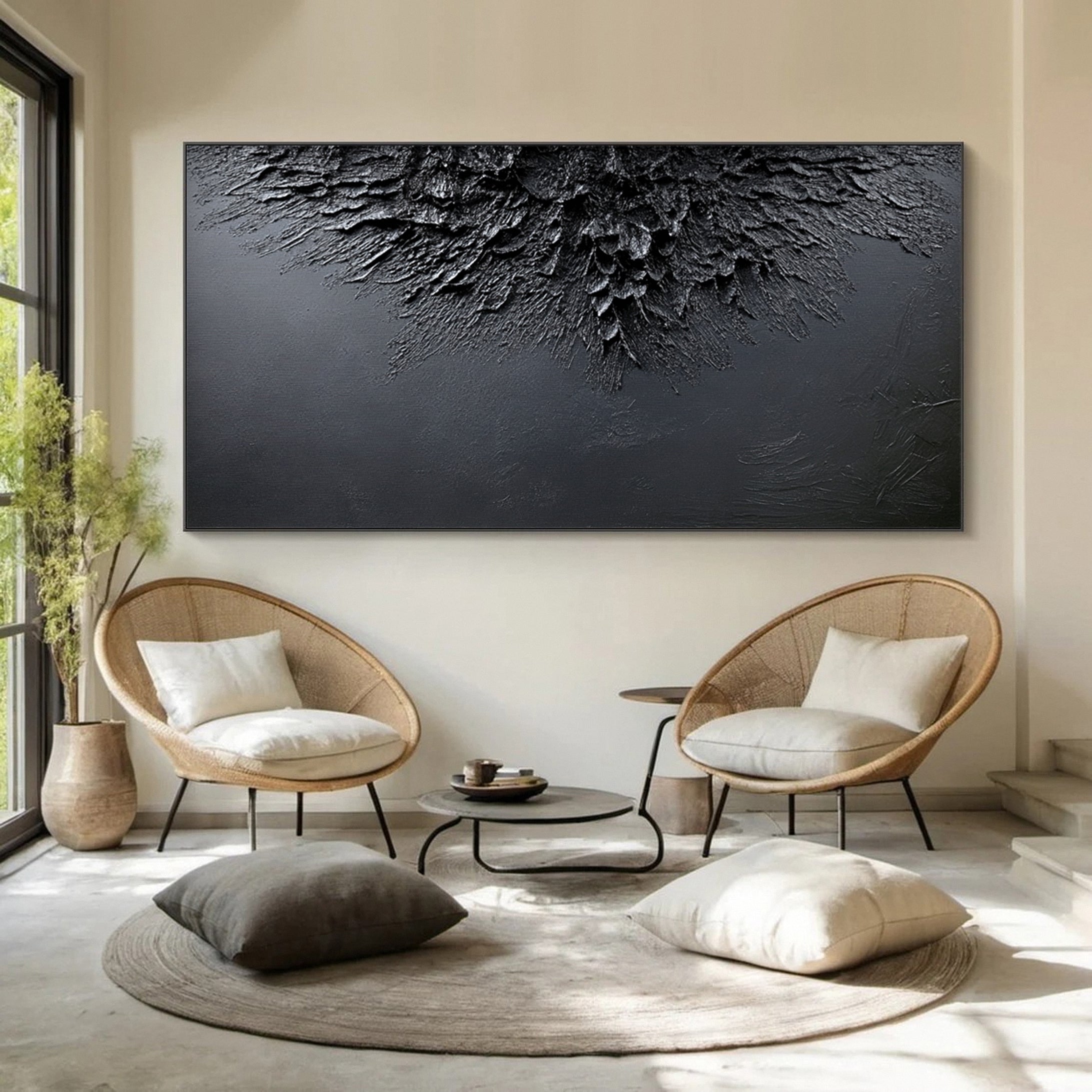 Sophisticated Black 3D Wall Art for Stylish Interiors #BM 107