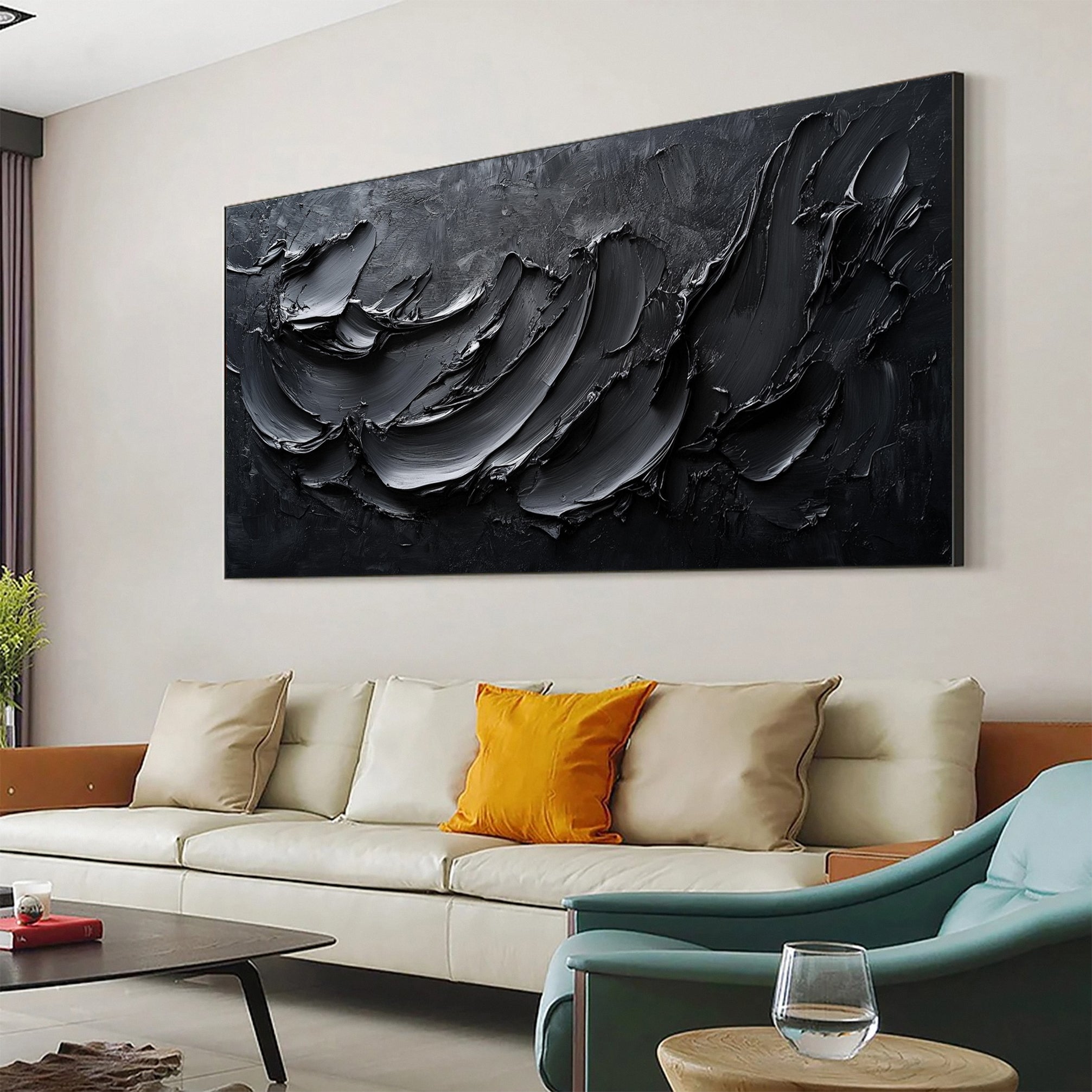 Sophisticated Black 3D Wall Art for Stylish Interiors #BM 104