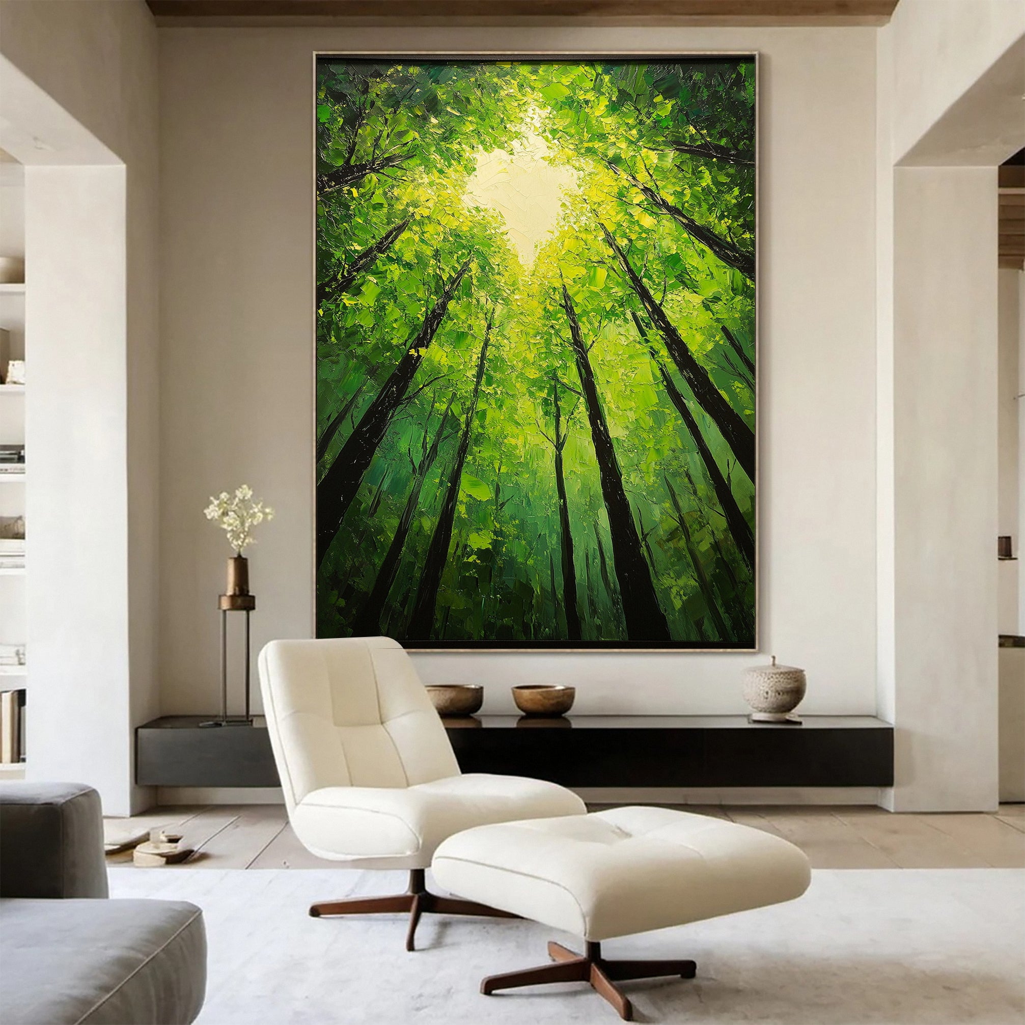 Verdant Retreat Lush Forest Landscape Art #CAP 059