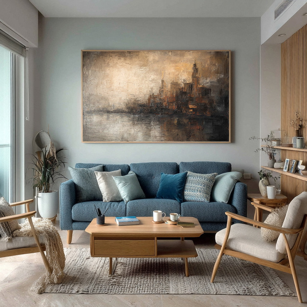 Atmospheric Cityscape Artwork Modern Home Accent #WG 018