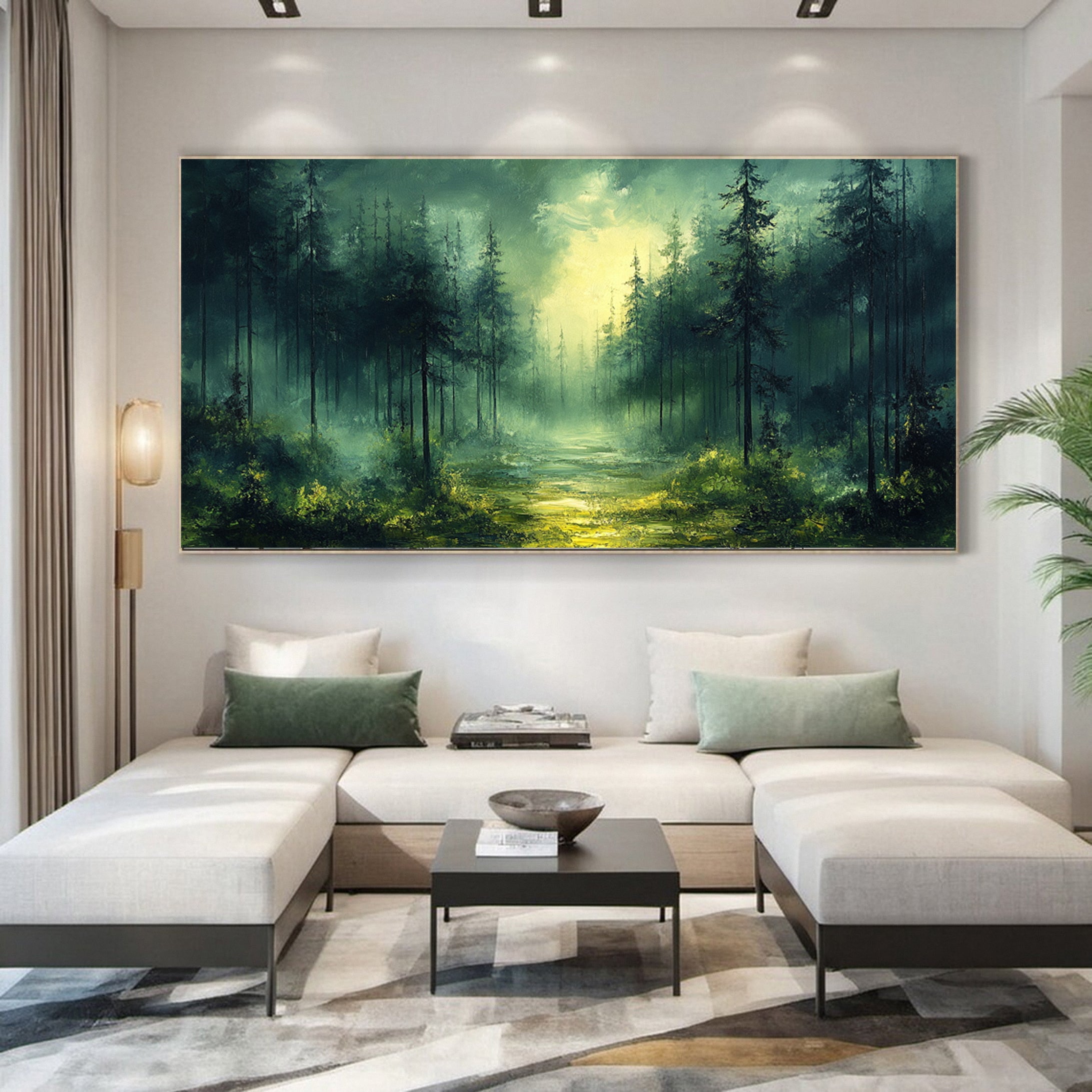 Verdant Retreat Lush Forest Landscape Art #CAP 054