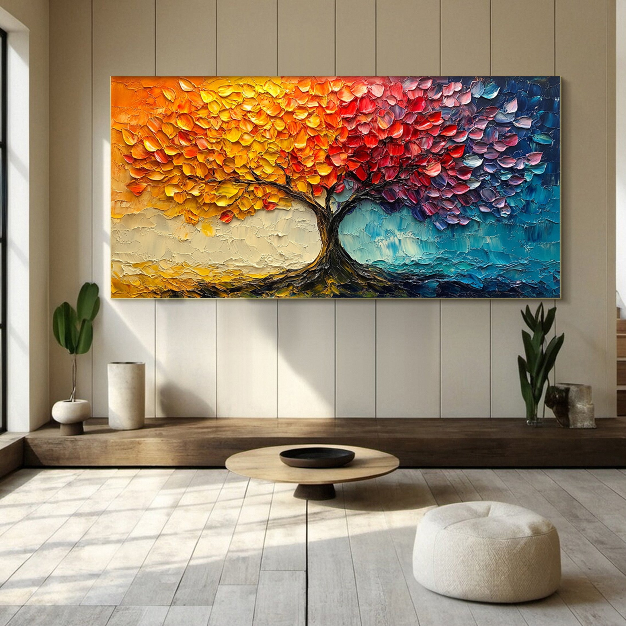 Contemporary Tree Canvas Art Stylish and Colorful Wall Decoration #CAP 044